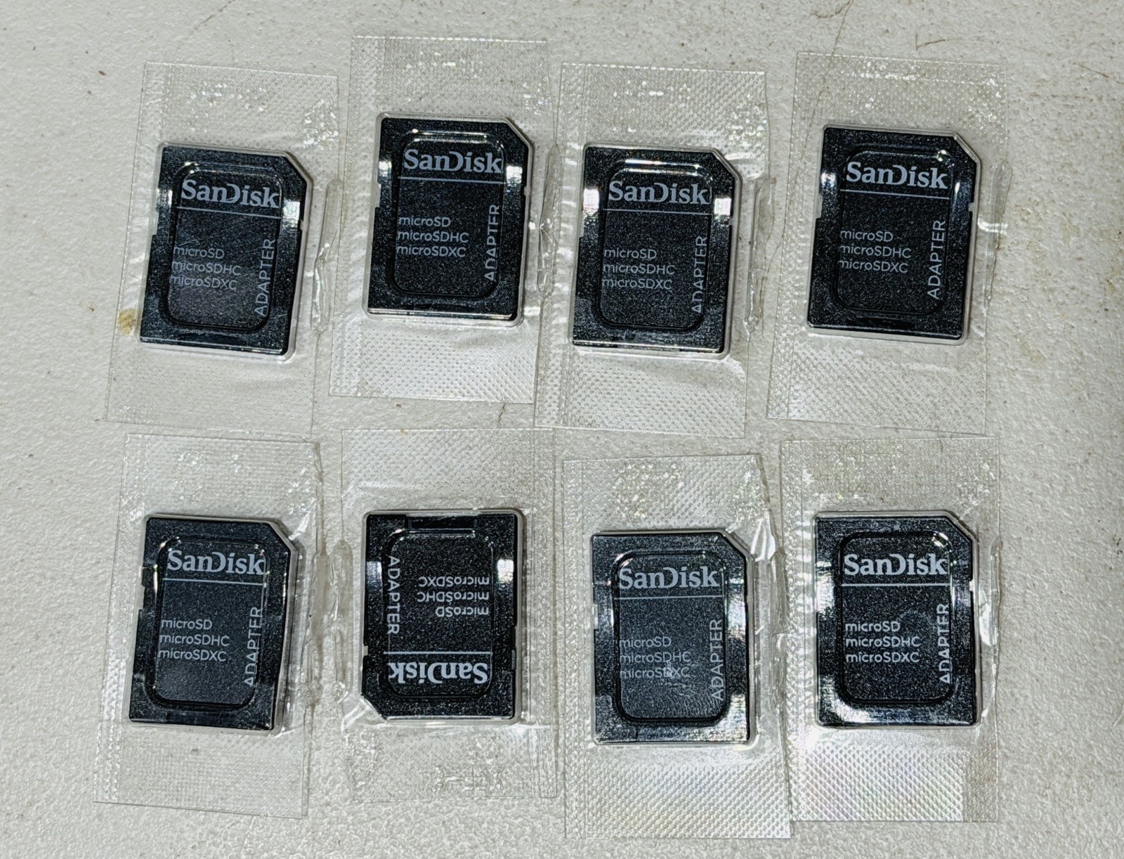 SanDisk MicroSD to SD Memory Card Adapter , Black  8 Packs 