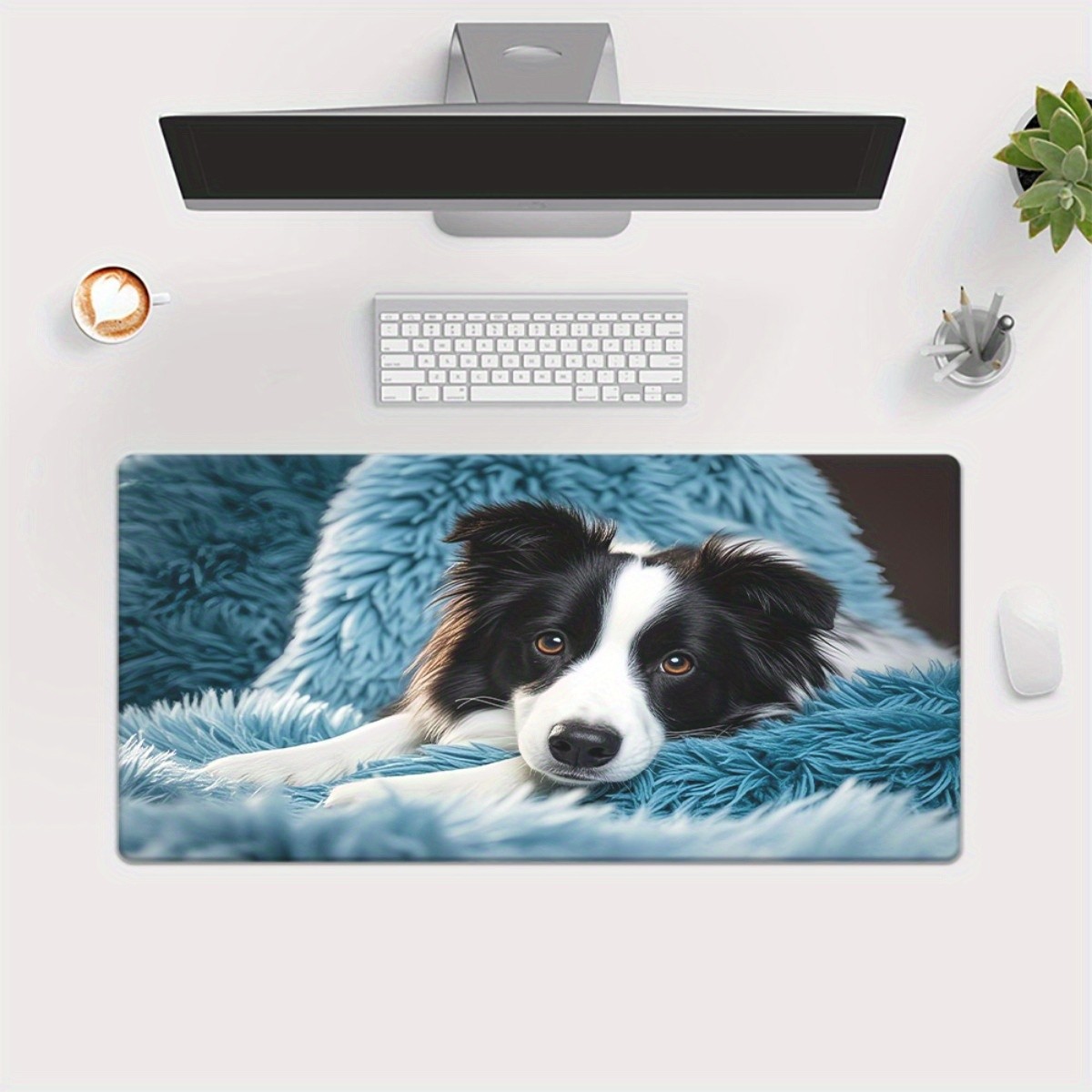 1pc 2D Flat Design, Adorable Puppy Print Design, High-Quality Smooth Rubber La