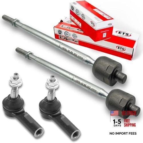 4Pc Inner Outer Tie Rod End Kit EV800958, ES801123 Fits 2019-2022 Ram 1500