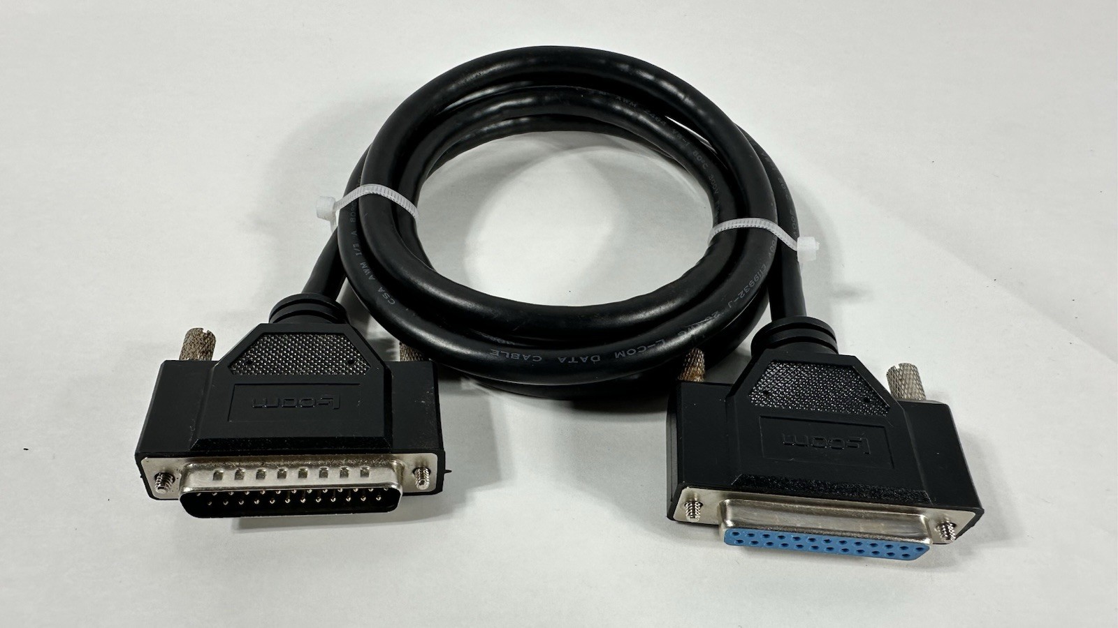 L-com Heavy Duty D-Sub Cable DB25 Male to DB25 Female 5.0 Ft Serial Extension