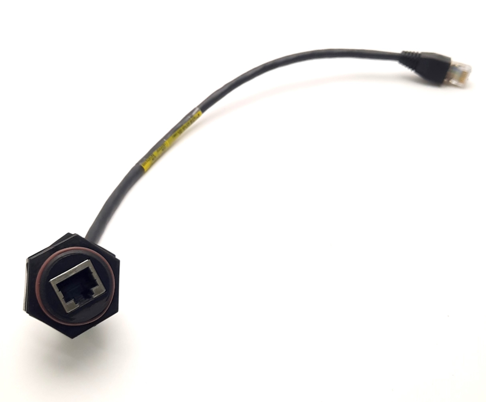 Molex 1300550002 Brad Connectivity Panel Mount Ethernet Cable 10" Length, RJ45