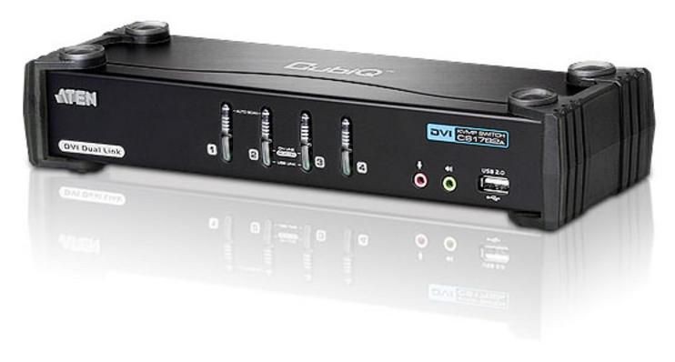 Aten CS1784A-AT-G 4 Port USB 2.0 DVI Dual Link KVMP Switch ~E~