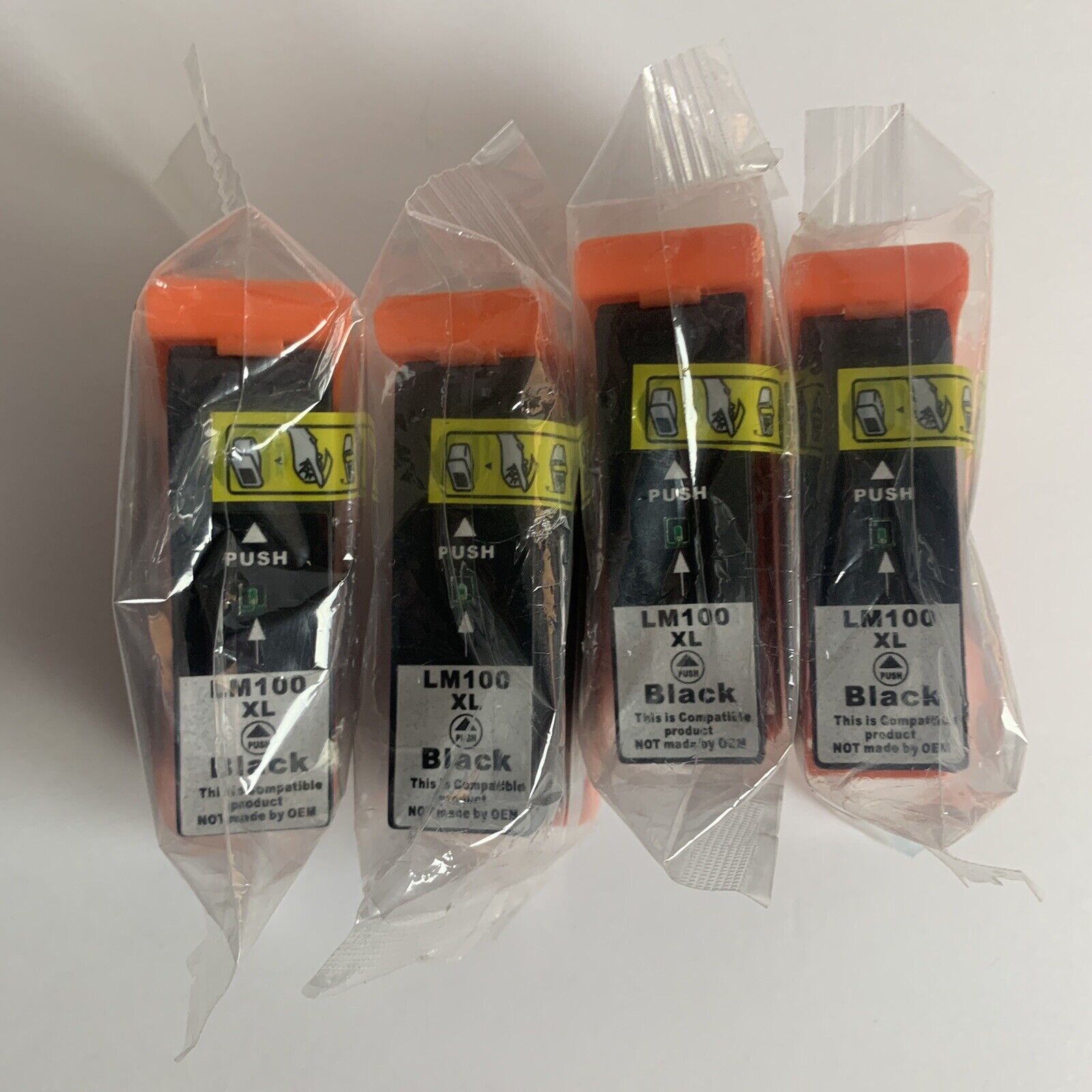 Brand New Ink Cartridge LM100 XL Color Black  Lot of 4