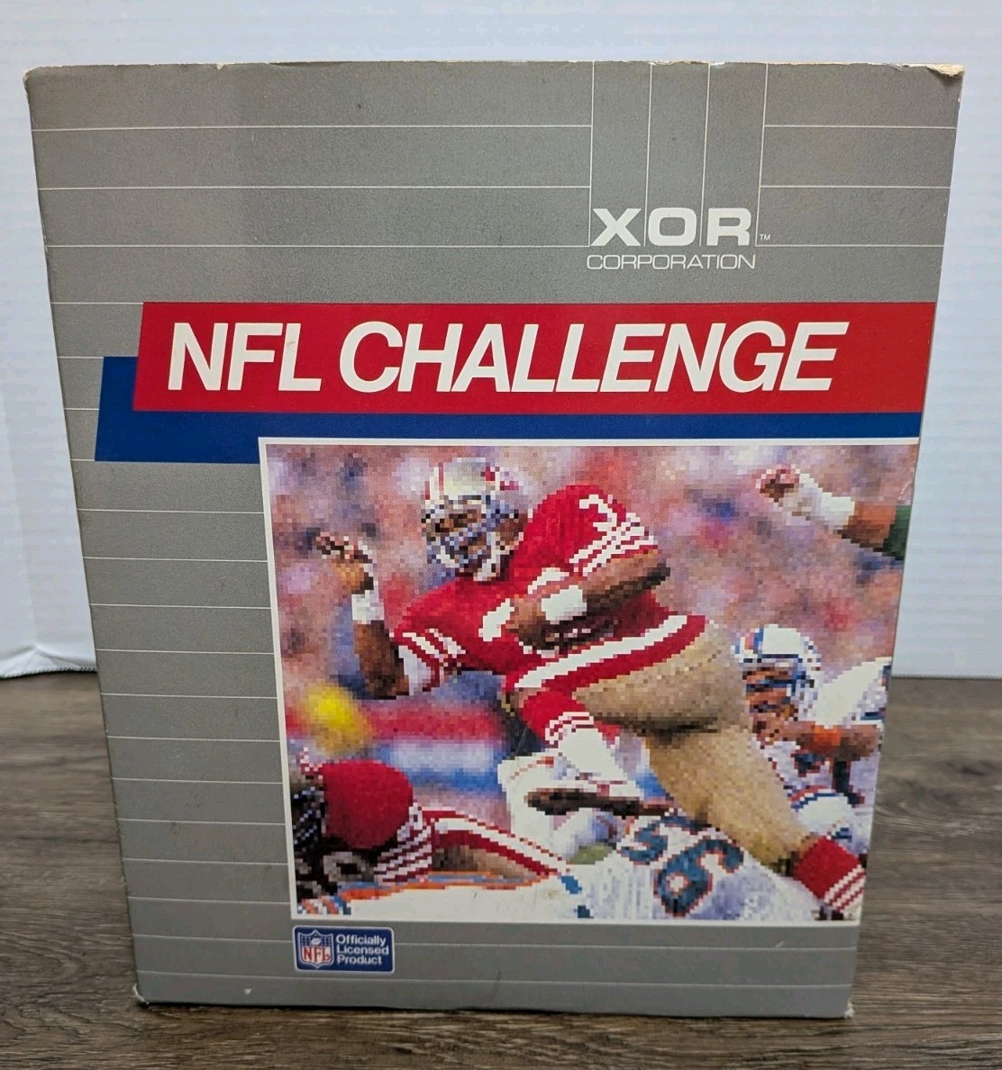 IBM PC Game 1988 NFL Challenge XOR Co Box Only Vintage