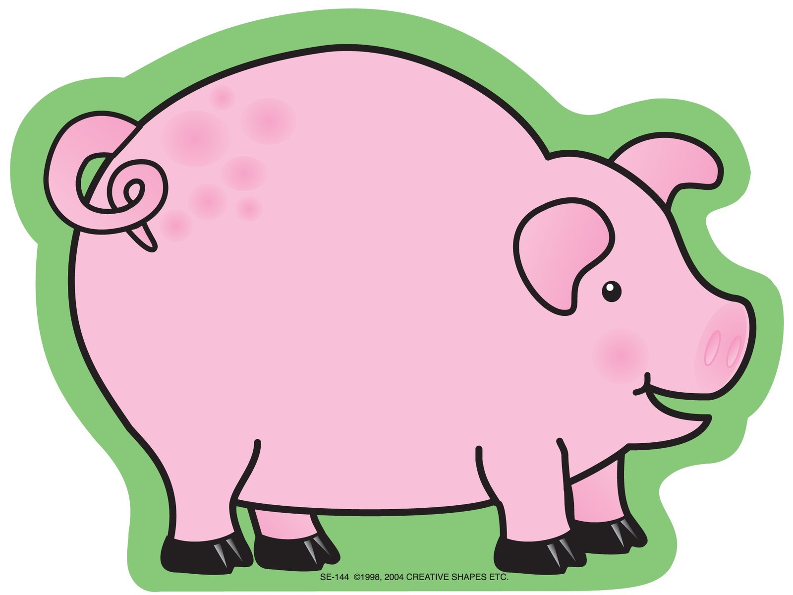 SHAPES ETC. 50 Shts Pig Large Notepad 5inx7in Barnyard Animals Cute Pink 