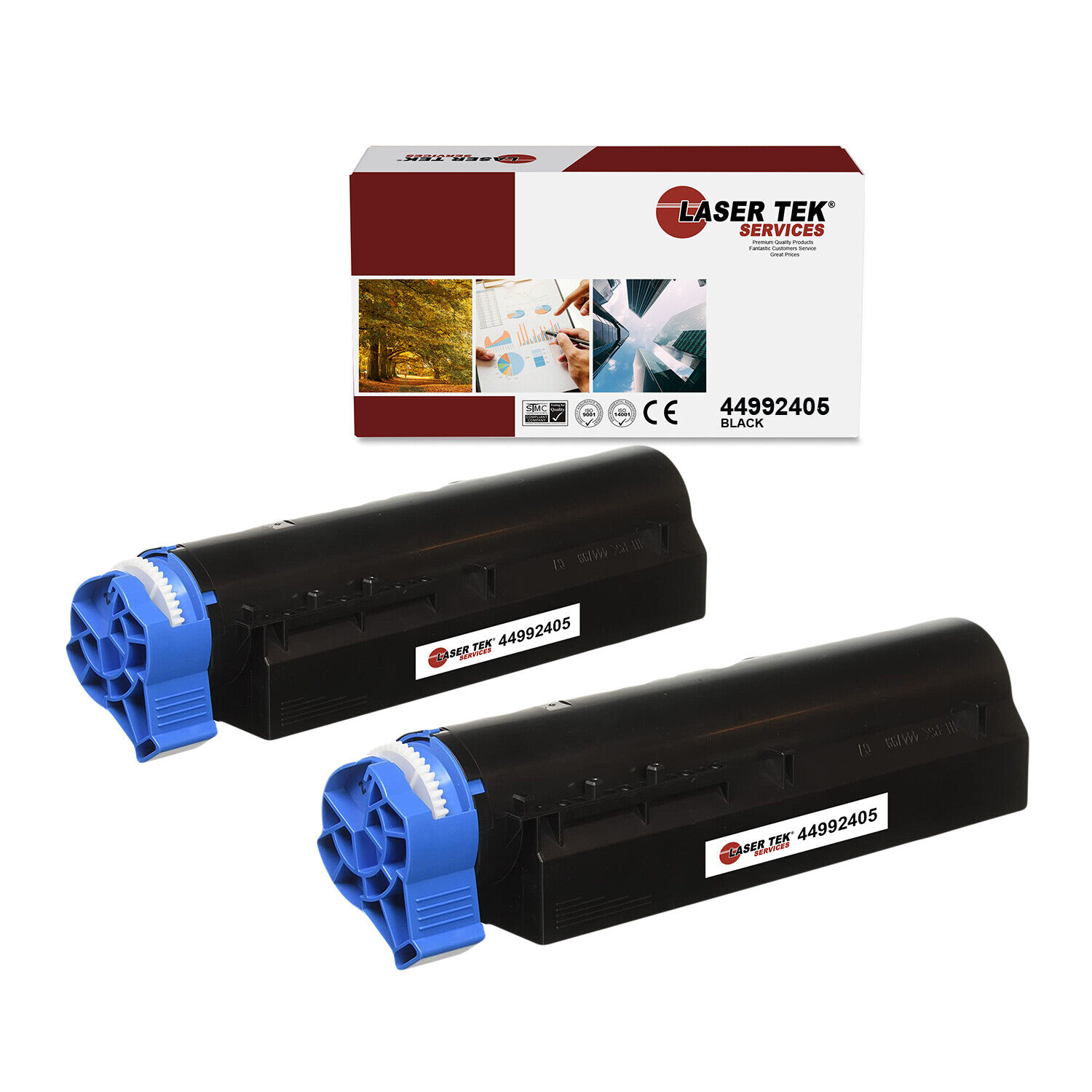 2Pk LTS 44992405 Black Compatible for Okidata MB451 MB451w MFP Toner Cartridge
