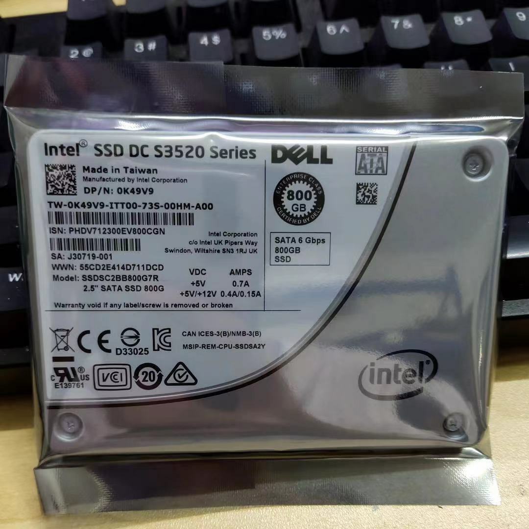 800GB Intel SSD DC S3520 Series 6Gb/s MLC 2.5" SATA III SSDSC2BB800G7R 0K49V9