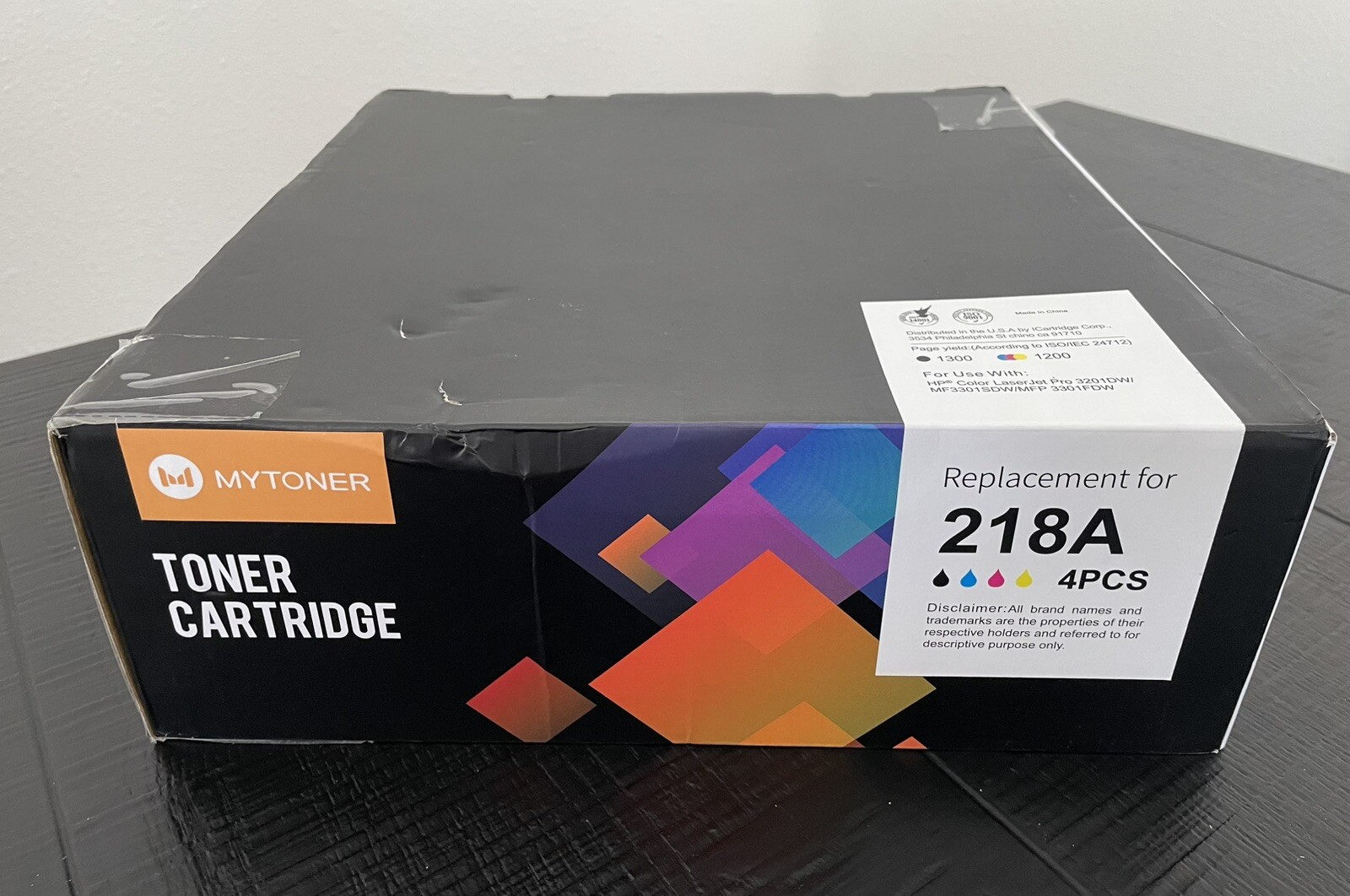 MYTONER 218A Toner Cartridges Set 4-Pack-NO CHIP- Replacement for HP 218A