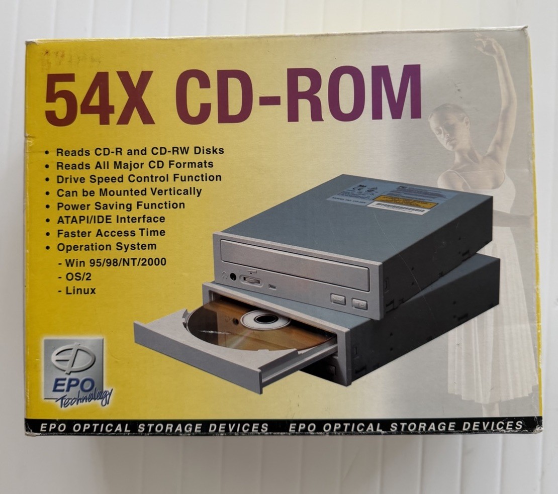 EPO 54X CD-ROM Drive Internal IDE – New In Box Untested Retro PC