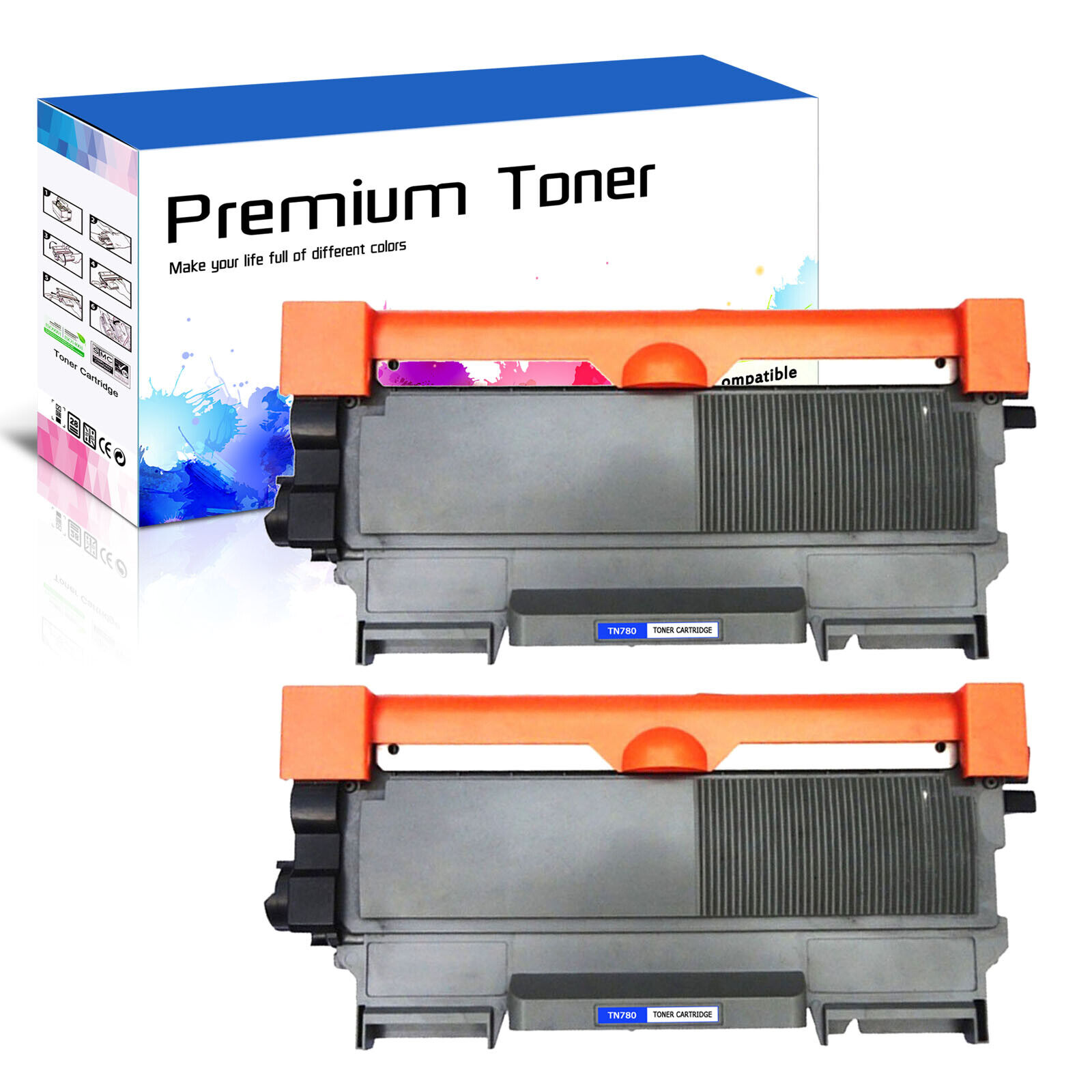 2PK TN780 Toner Cartridge replacement for Brother TN-780 HL-6180DW, HL-6180DWT