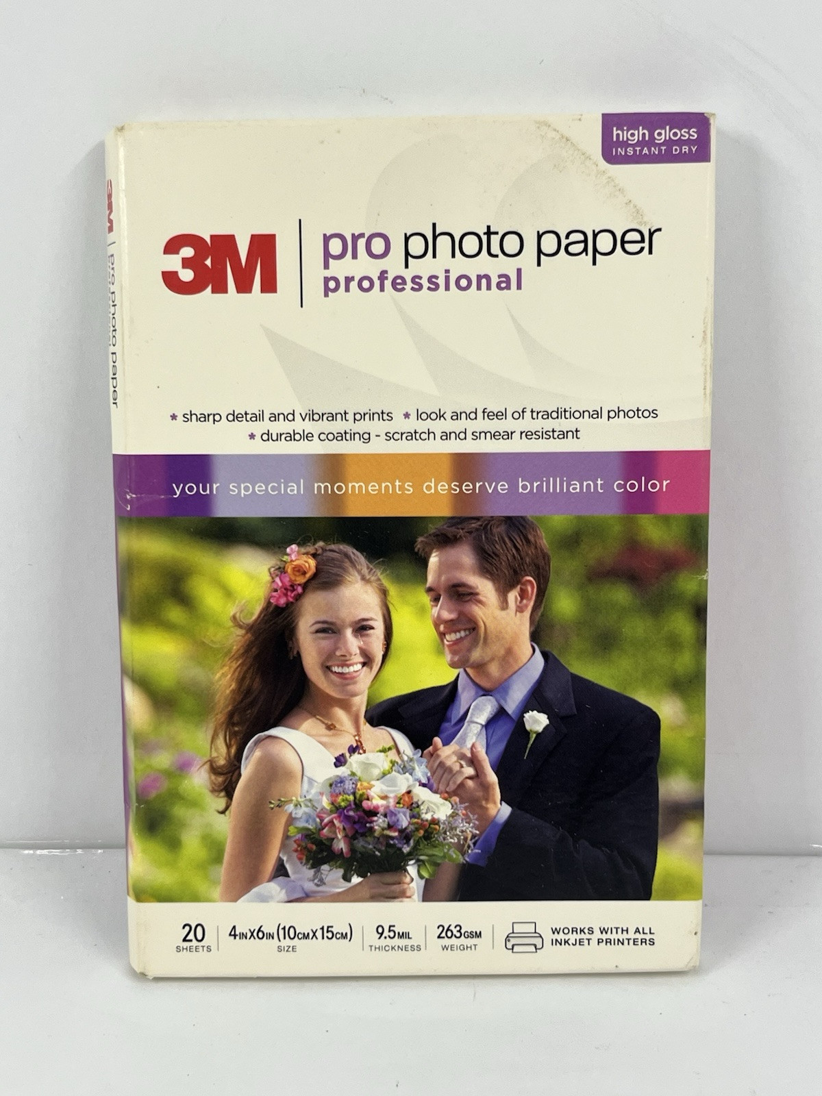3M PRO Photo Paper Package / 20 Sheets 4X6 High Gloss Sealed Instant Dry Ink Jet