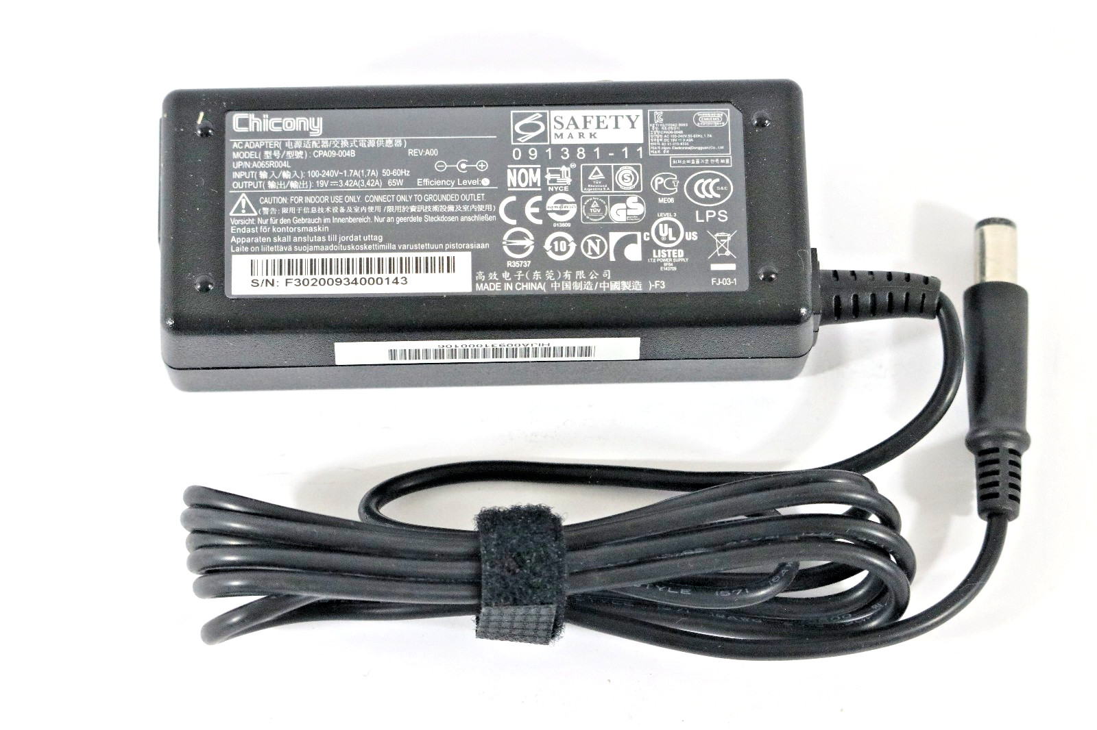 Genuine Chicony 65W AC Adapter CPA09-004B Power Supply 19V 3.42A Laptop Charger