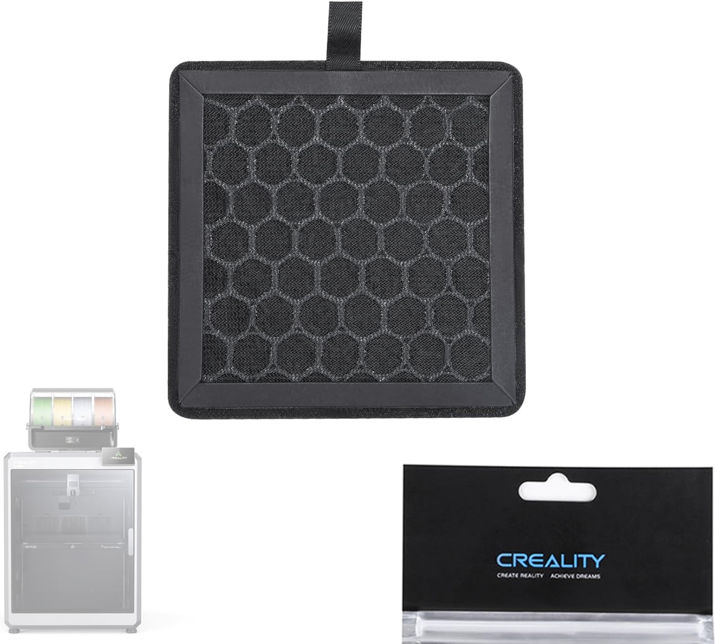 Creality K2/K2 Pro/K2 Plus Plus Activated Carbon Air Filter 101×101×10, Origi...