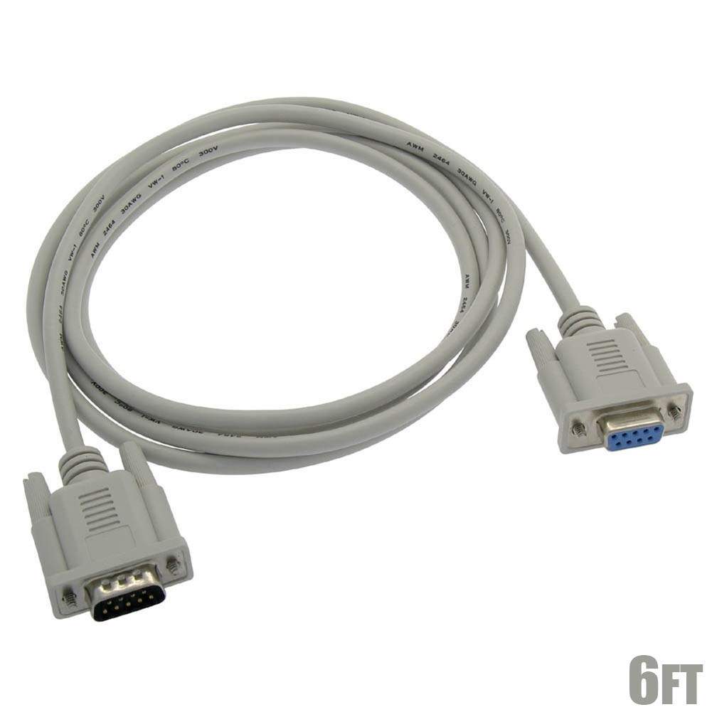 3FT-100FT RS232 DB9 9 Pin Serial COM Male to Female Cable Extension Cord LOT