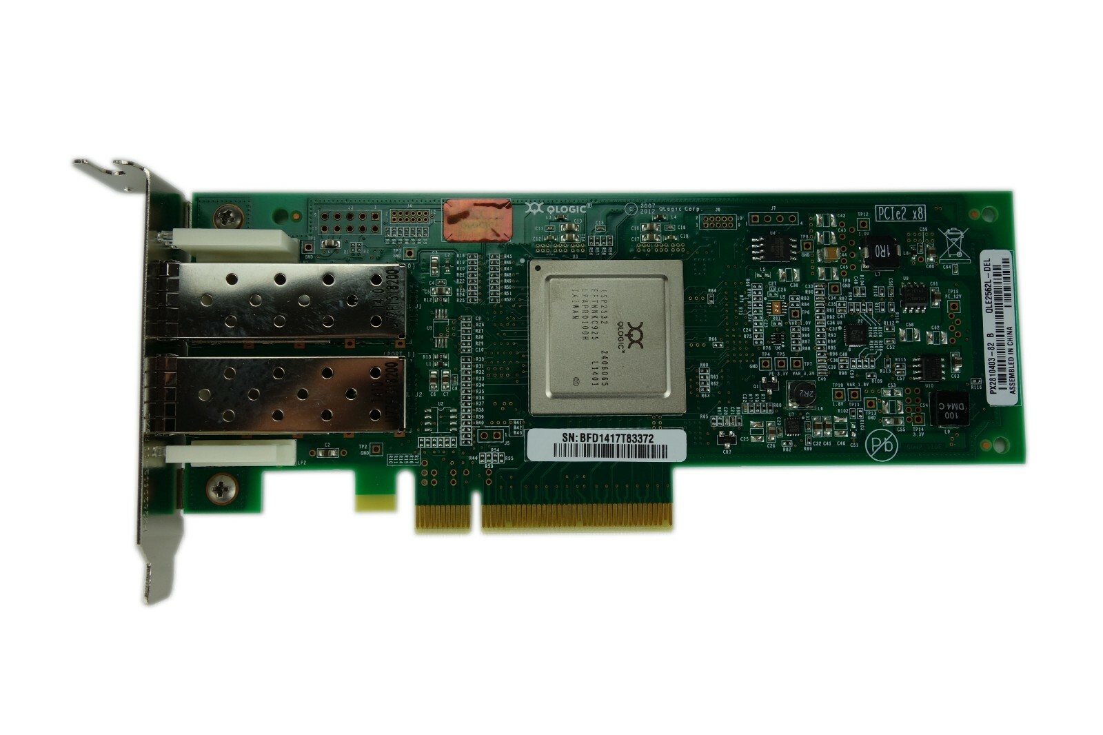 Dell QLogic QLE2562L 8Gb Dual Port PCI-e Fibre Channel Host Bus Adapter LP RW9KF