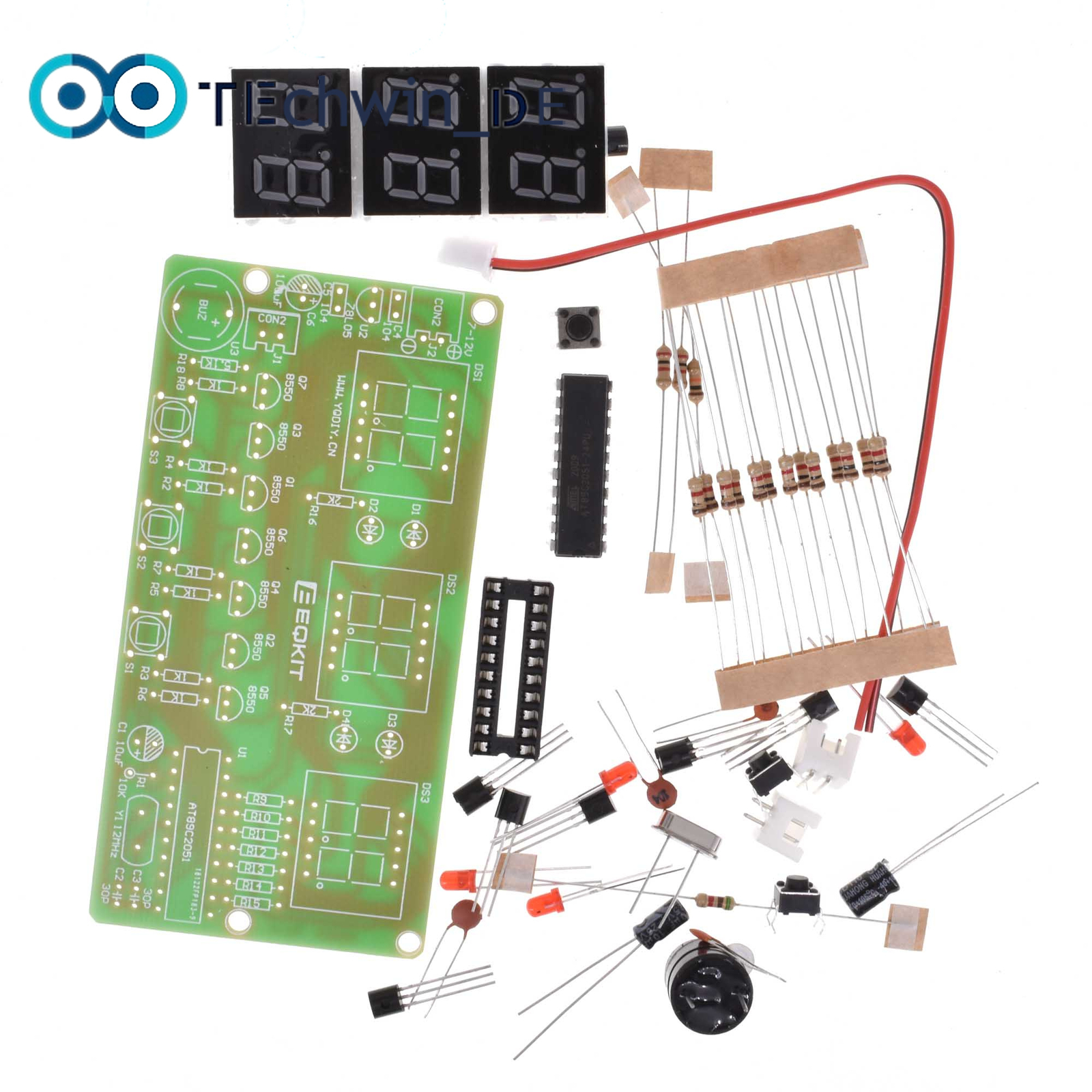 C51 6 Bits Digital Electronic Clock Electronic Production Suite DIY Kits