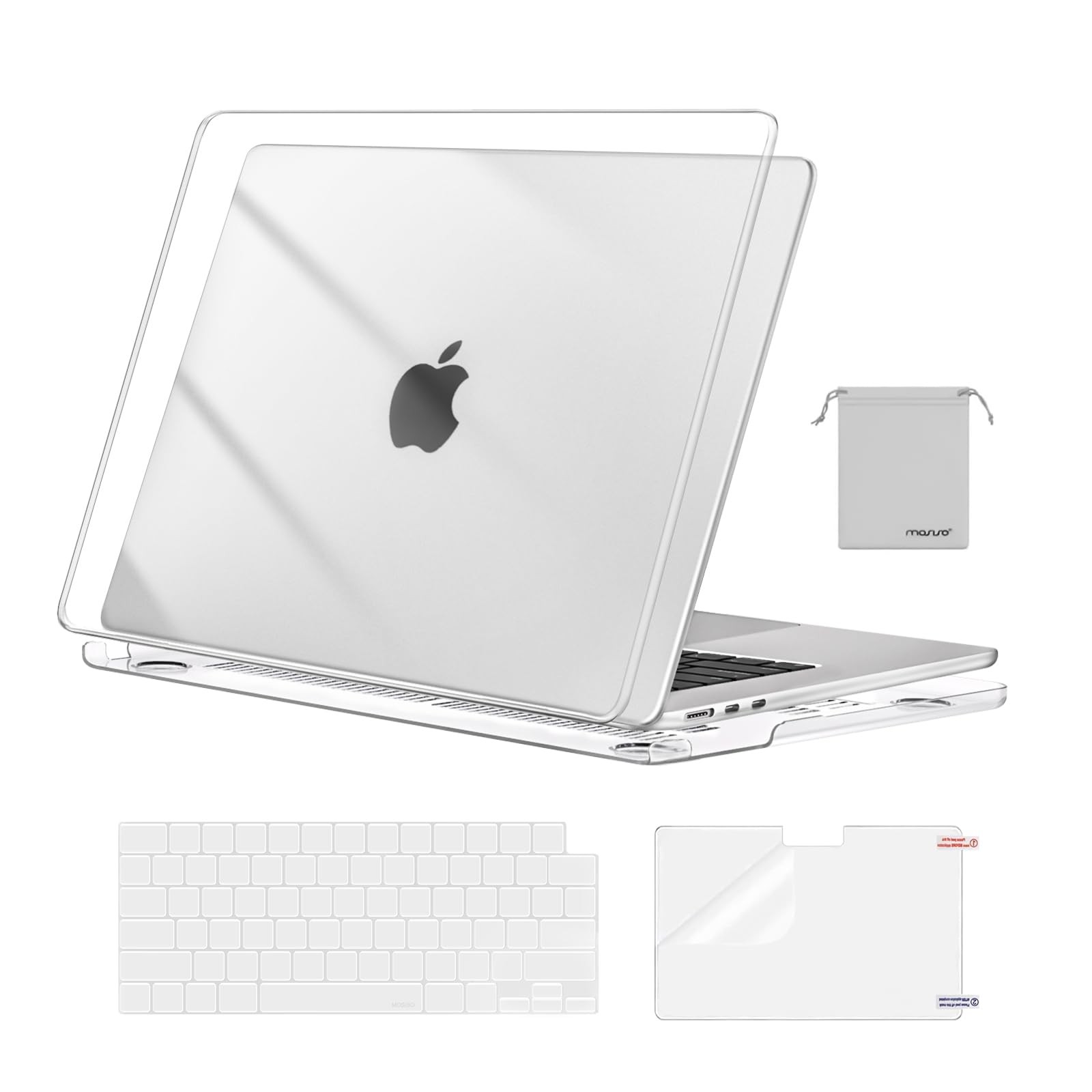 MOSISO Scratch-Resistant Case Compatible with MacBook Air 15 Crystal Clear 