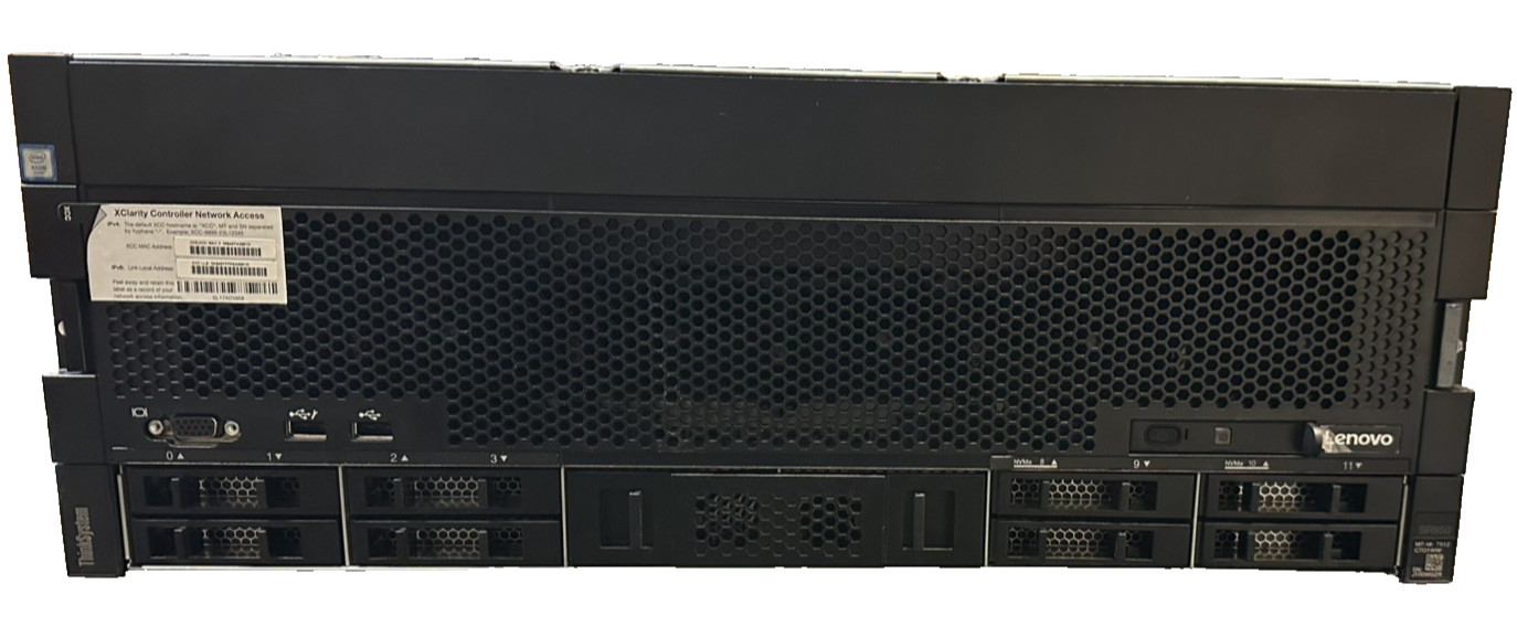 Lenovo ThinkSystem SR950 Server 4x Xeon 6242 64C 128GB DDR4 RAM 2933 4x PSU Raid