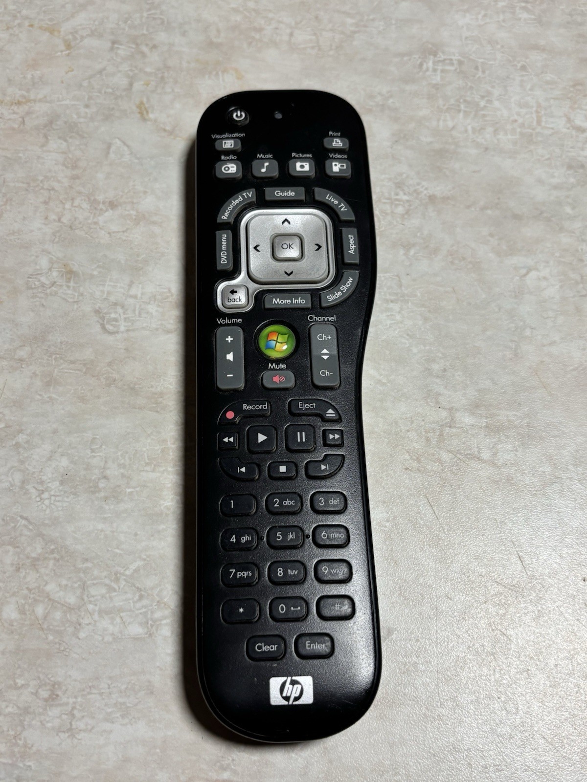 HP Windows Media Center Remote Control PC Remote for Windows TSGH-IR01
