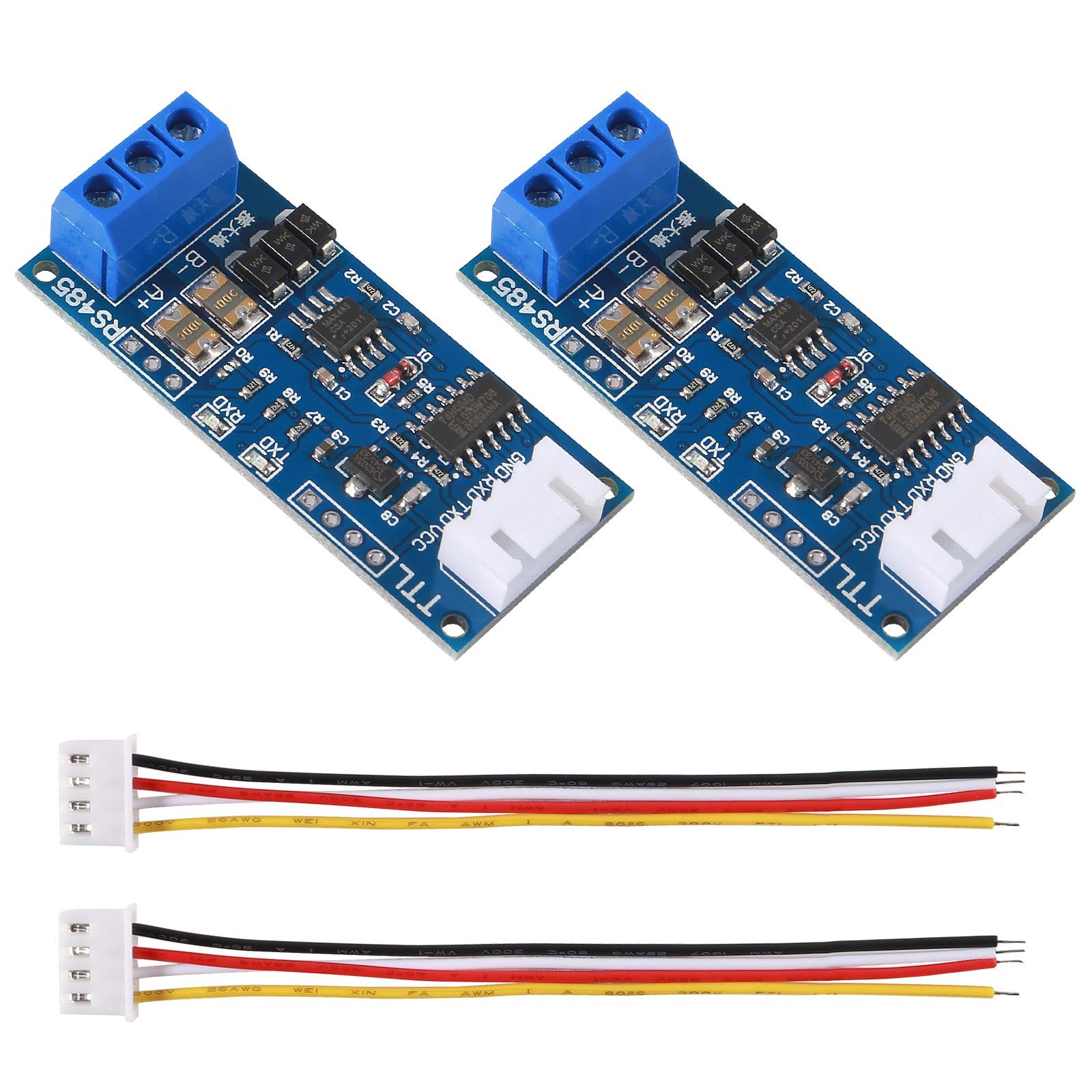 2 Pack TTL to RS485 Adapter Module 3.3V 5V 485 to TTL Signal Single Chip Seri...