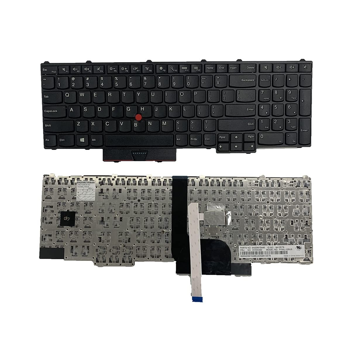 Laptop Replacement Layout Keyboard for Lenovo ThinkPad P50(20EN/20EQ)