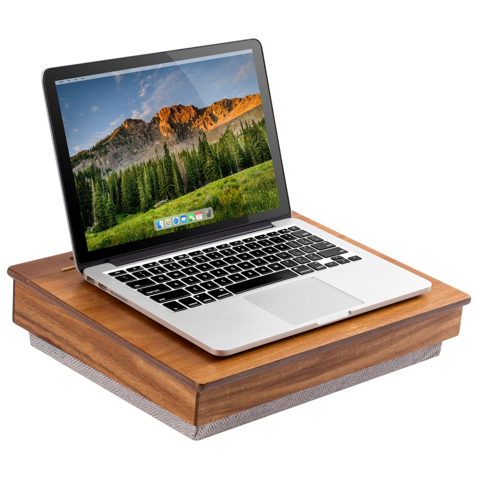 Schoolhouse Lap Desk with Storage Compartments - Acacia Wood - Natural - Styl...