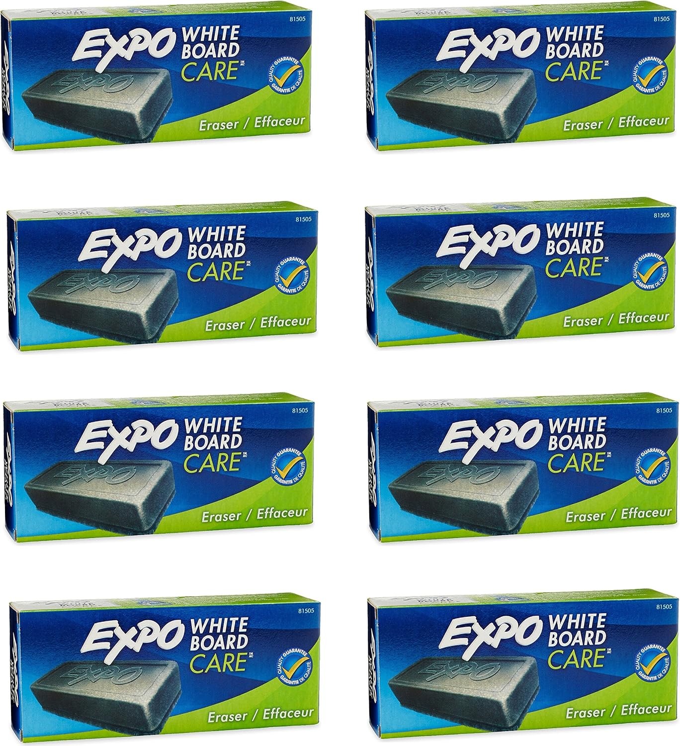 EXPO Block Eraser Dry Erase Soft Pile 8 Pack