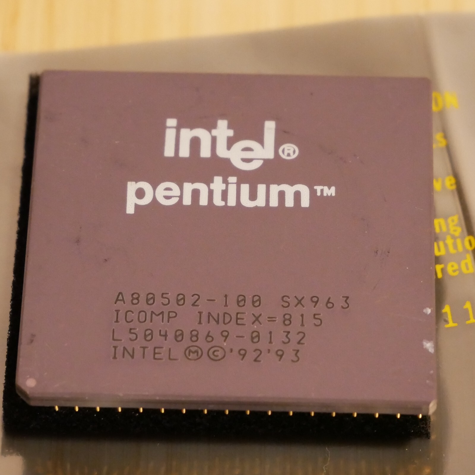 Intel Pentium 100MHz A80502100 SX963 CPU Processor Tested & Working 04