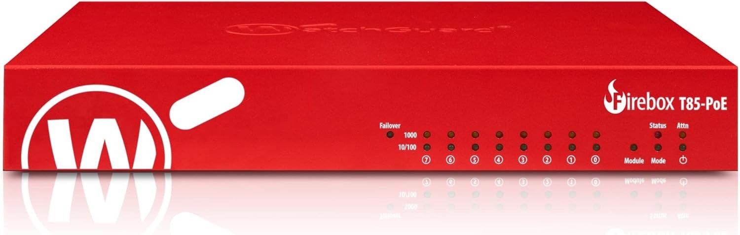 WatchGuard Firebox T85-PoE with 1 YR Basic Security Suite (WGT85031-US) - New