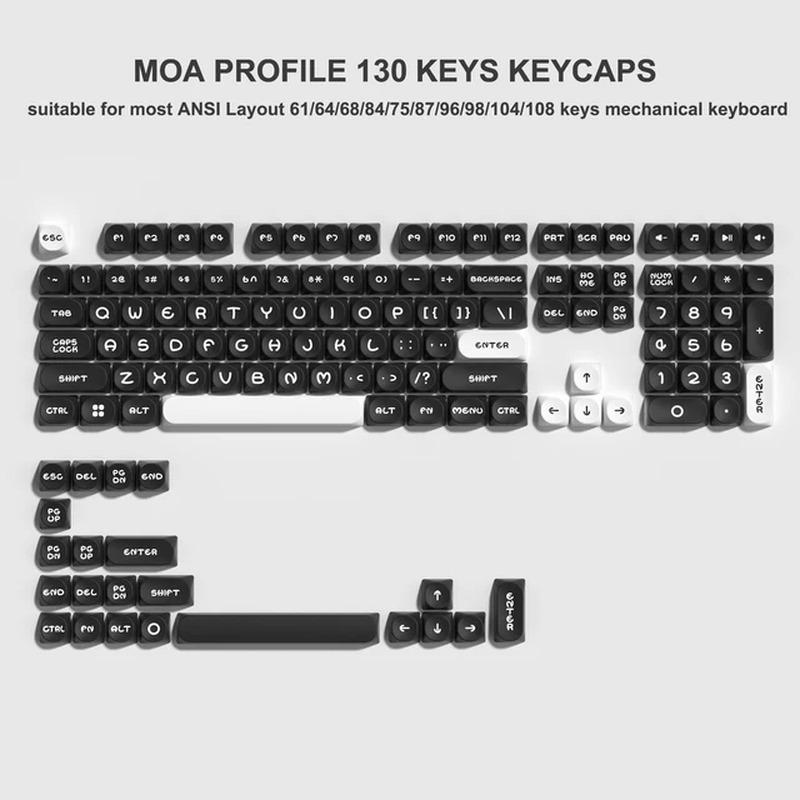 142 Keys Bow PBT Keycaps MOA Profile PBT Dye Sublimation for 61/87/104 Cherry MX