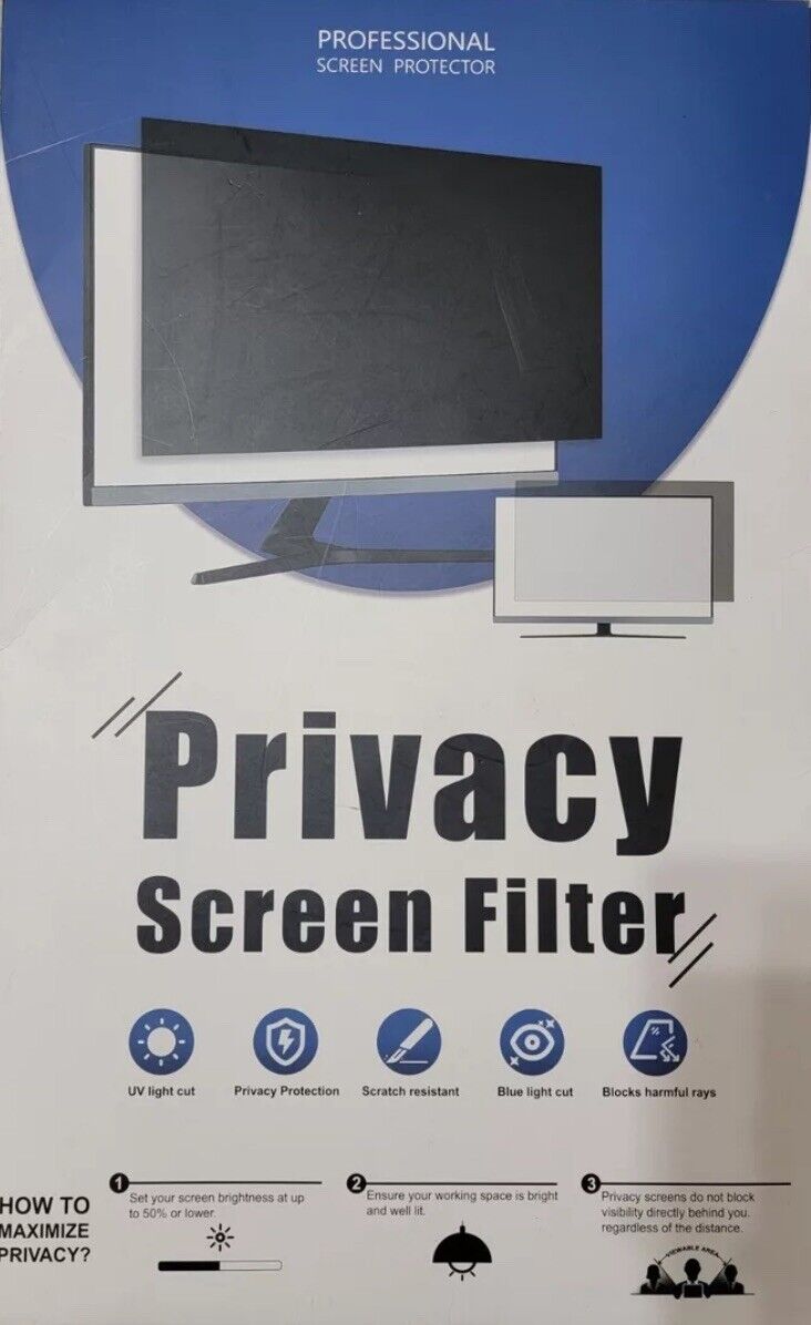 27” Computer Privacy Screen Filter for 16:9 Widescreen Monitor