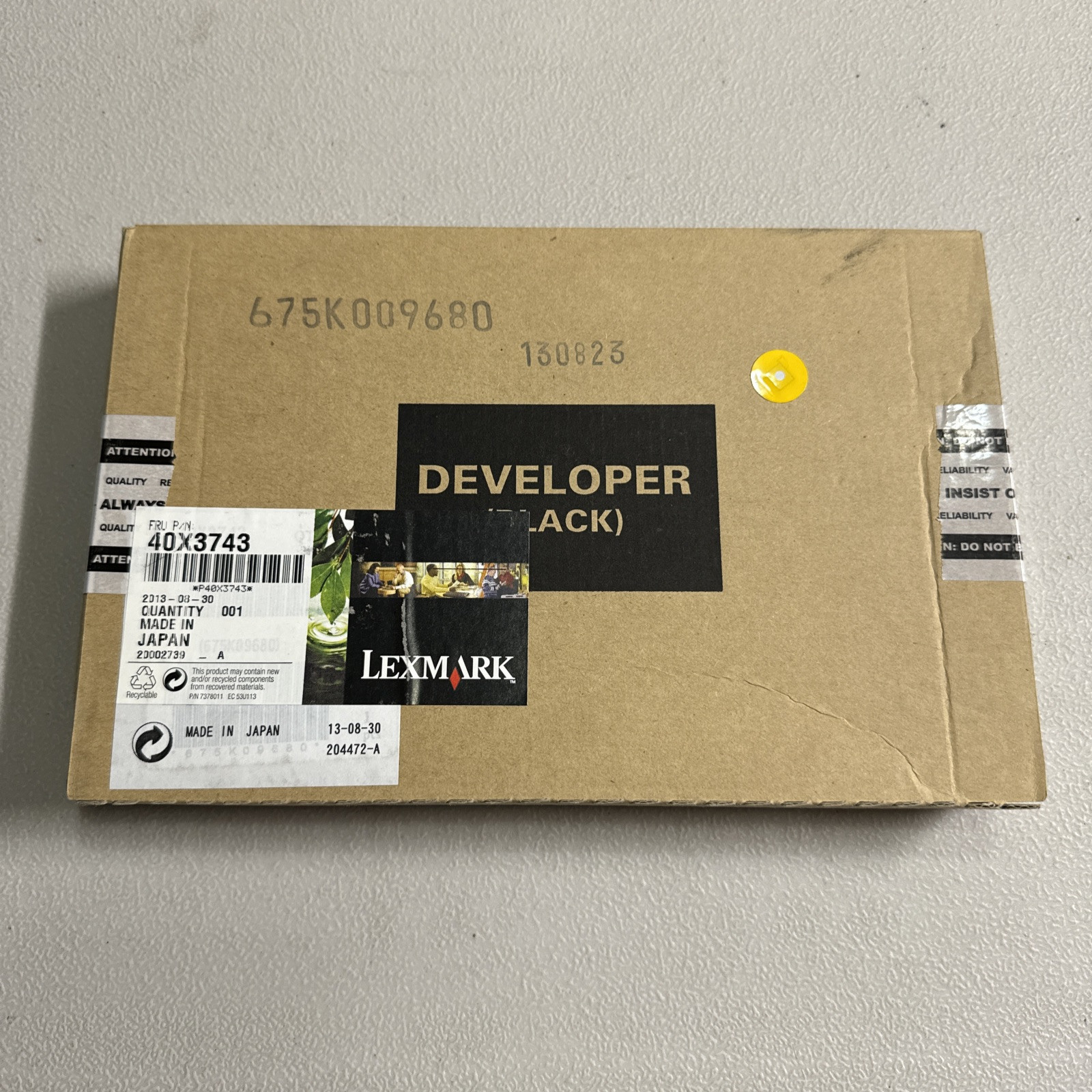 Sealed OEM Lexmark 40X3743 Developer Unit Black