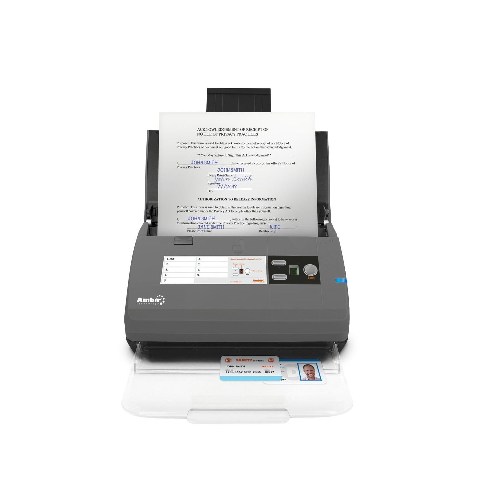 Ambir ImageScan Pro 830ix Sheetfed Scanner - 600 dpi Optical (ds830ix-as)