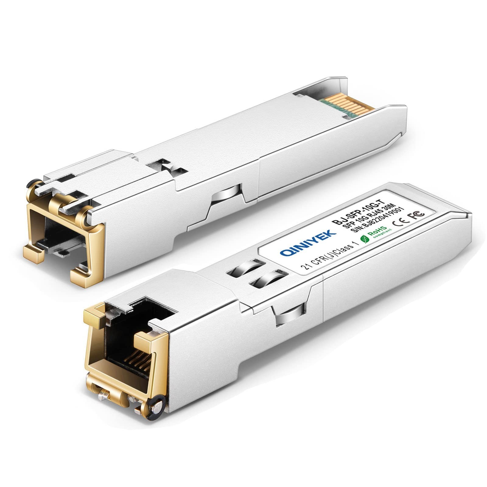 1.25/2.5/5/10G-T SFP+ to RJ45 Transceiver, Copper Ethernet Module Compatible ...