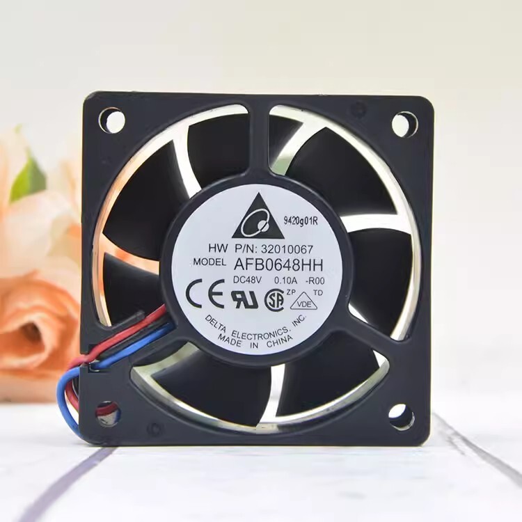 Delta AFB0648HH-R00 6025 DC48V 0.10A 6CM 3-Wire Silent Cooling Fan