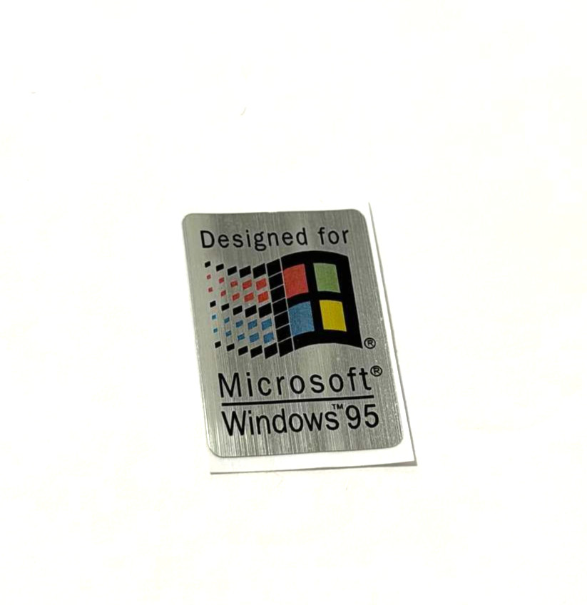 2Pcs Designed for Microsoft Windows 95  Sticker Decal 18mm x 26mm F