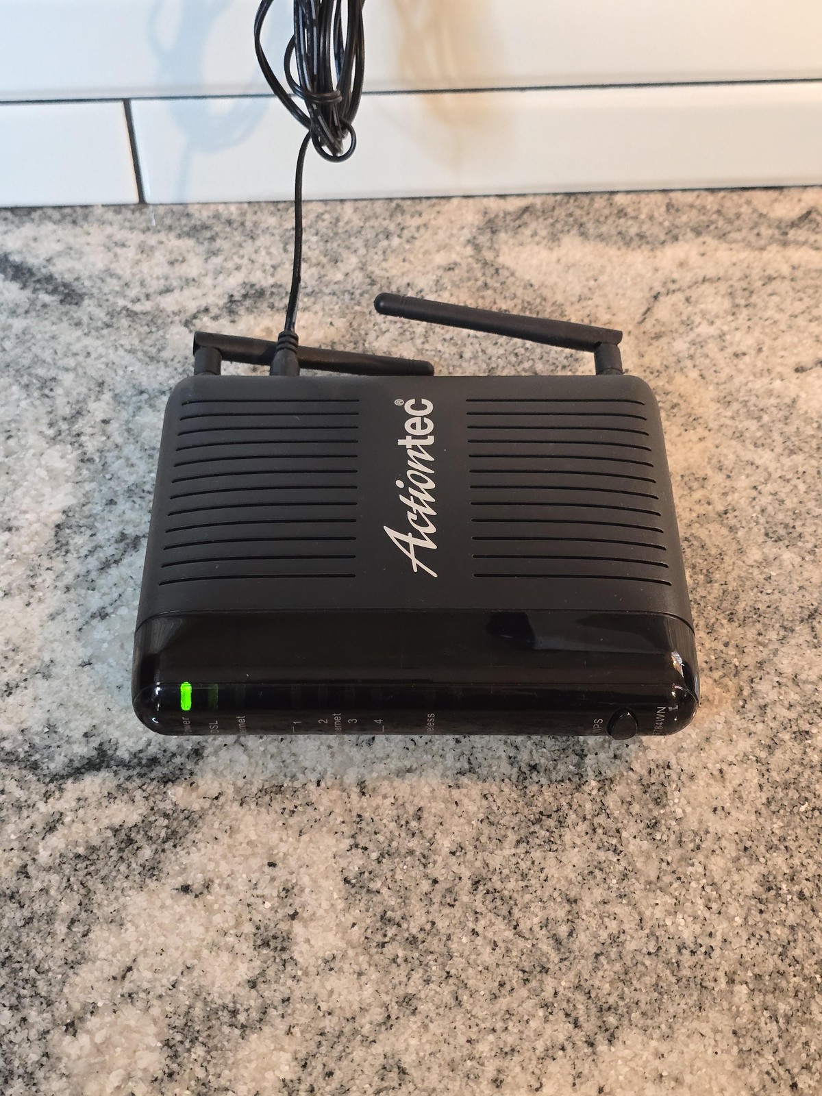 Actiontec GT784WN Wireless-N ADSL2+ DSL Modem Router Gateway WiFi 4-Port + PSU