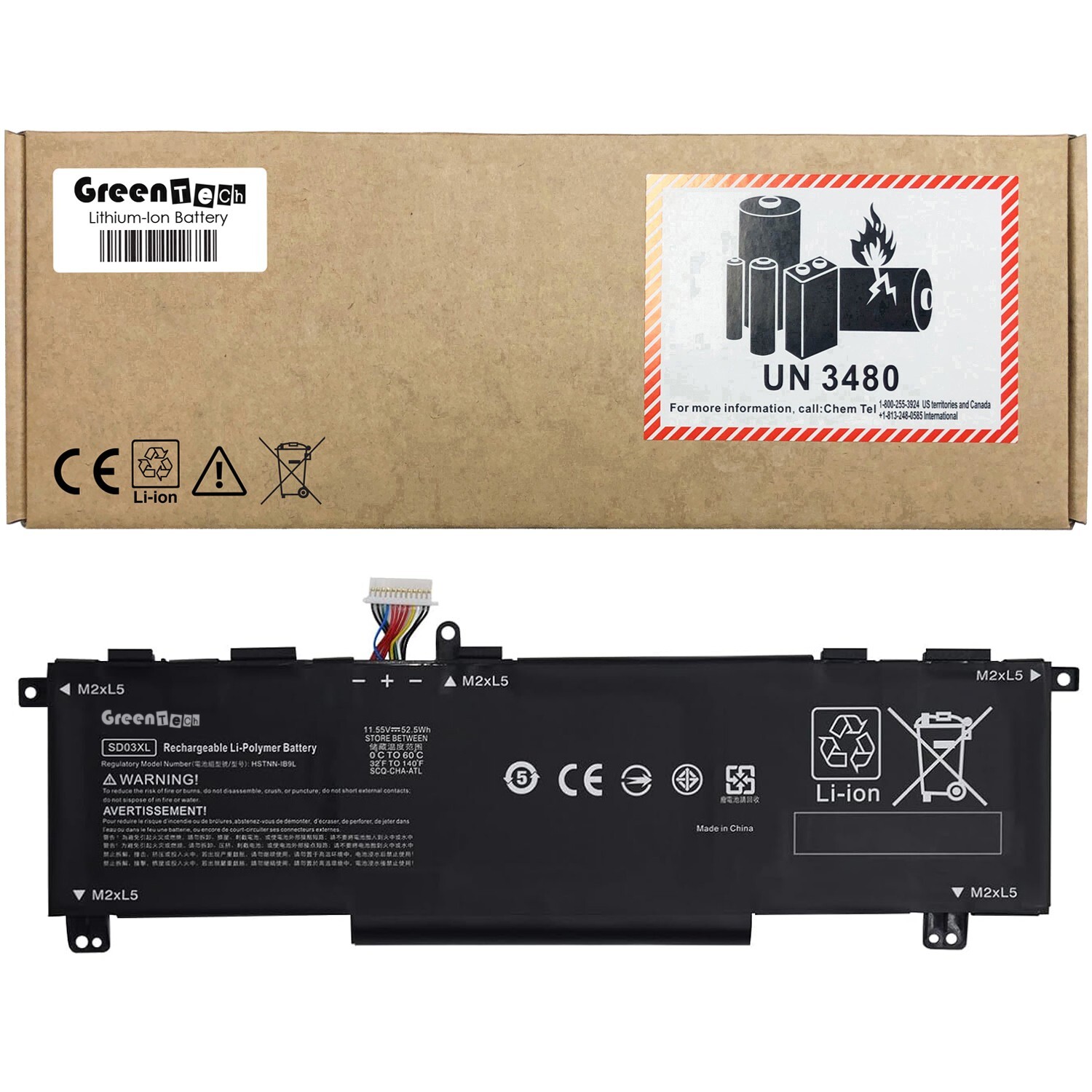 GREENTECH L84394-005 SD03XL BATTERY FOR HP VICTUS 15-FA 15-FB 52.2WH L84357-171