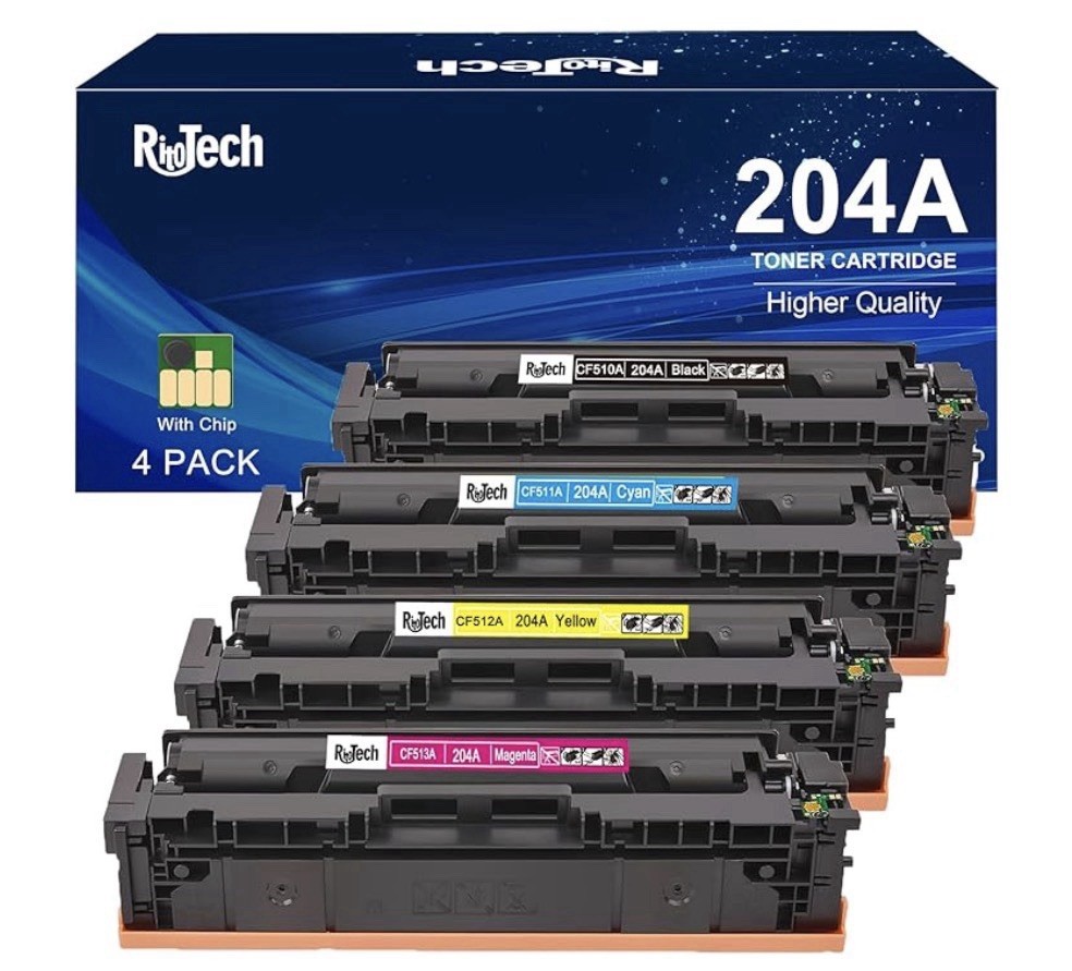 204A Toner Cartridge,Compatible for HP 204 A CF510A CF511A CF512A CF513A 4 Pack