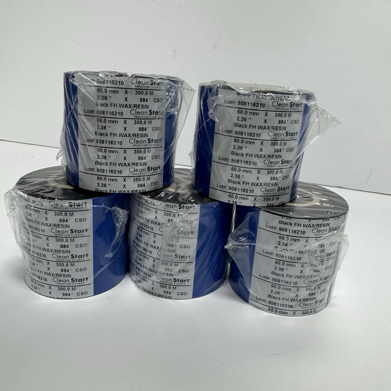 Zebra Wax Resin Thermal Transfer Ribbon 60mm x 300m 2.36” Clean Start 