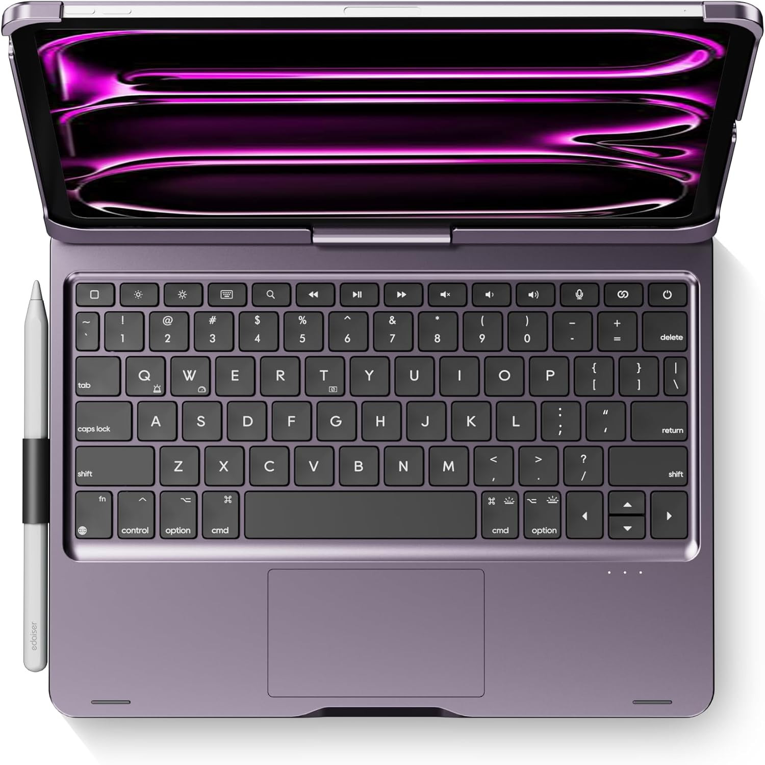 Swivel Keyboard Case for Ipad Pro 11-Inch M5 M4 (2025 2024) Purple | 360° Rotata