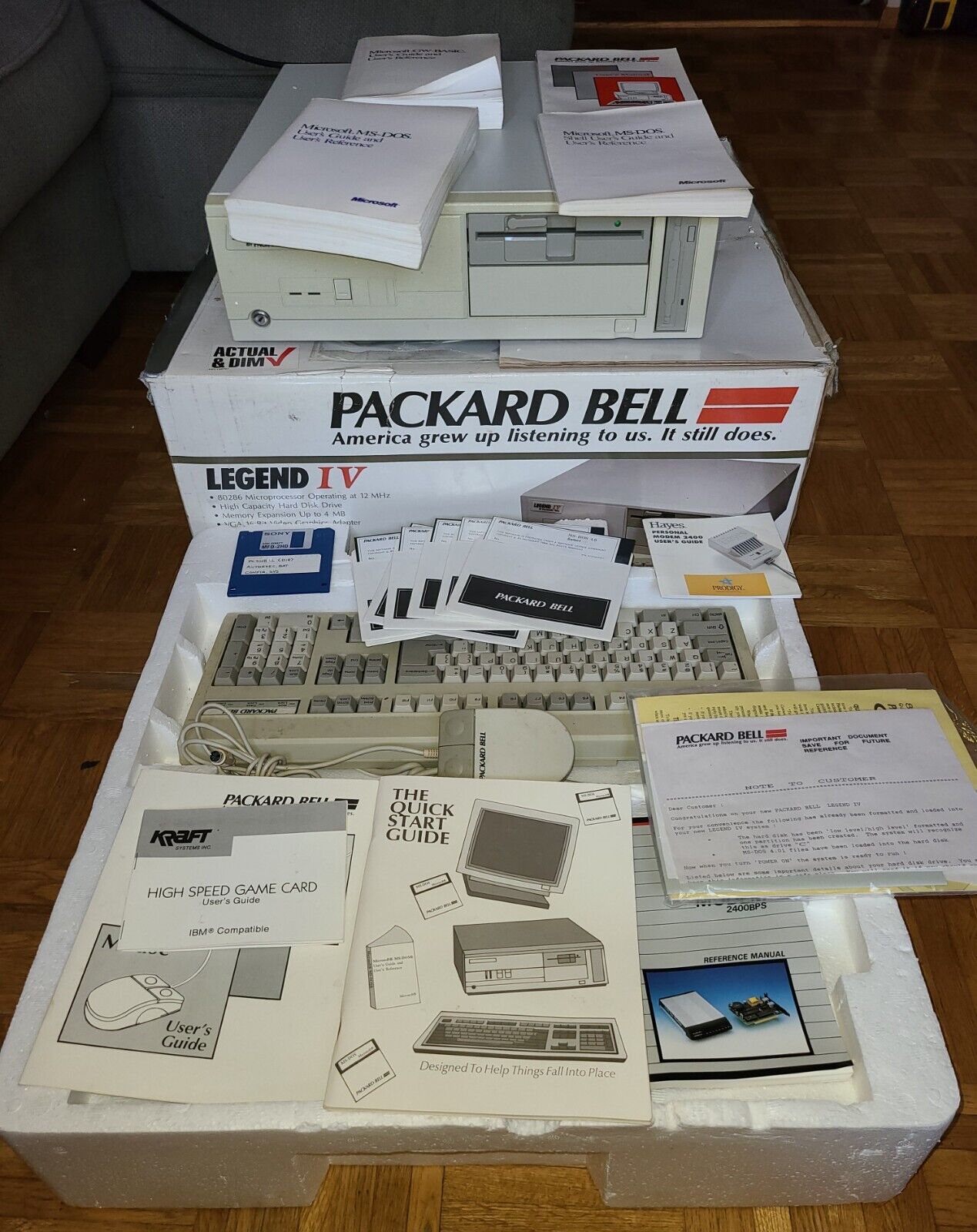 RARE Packard Bell Legend IV Desktop Computer NON TESTED