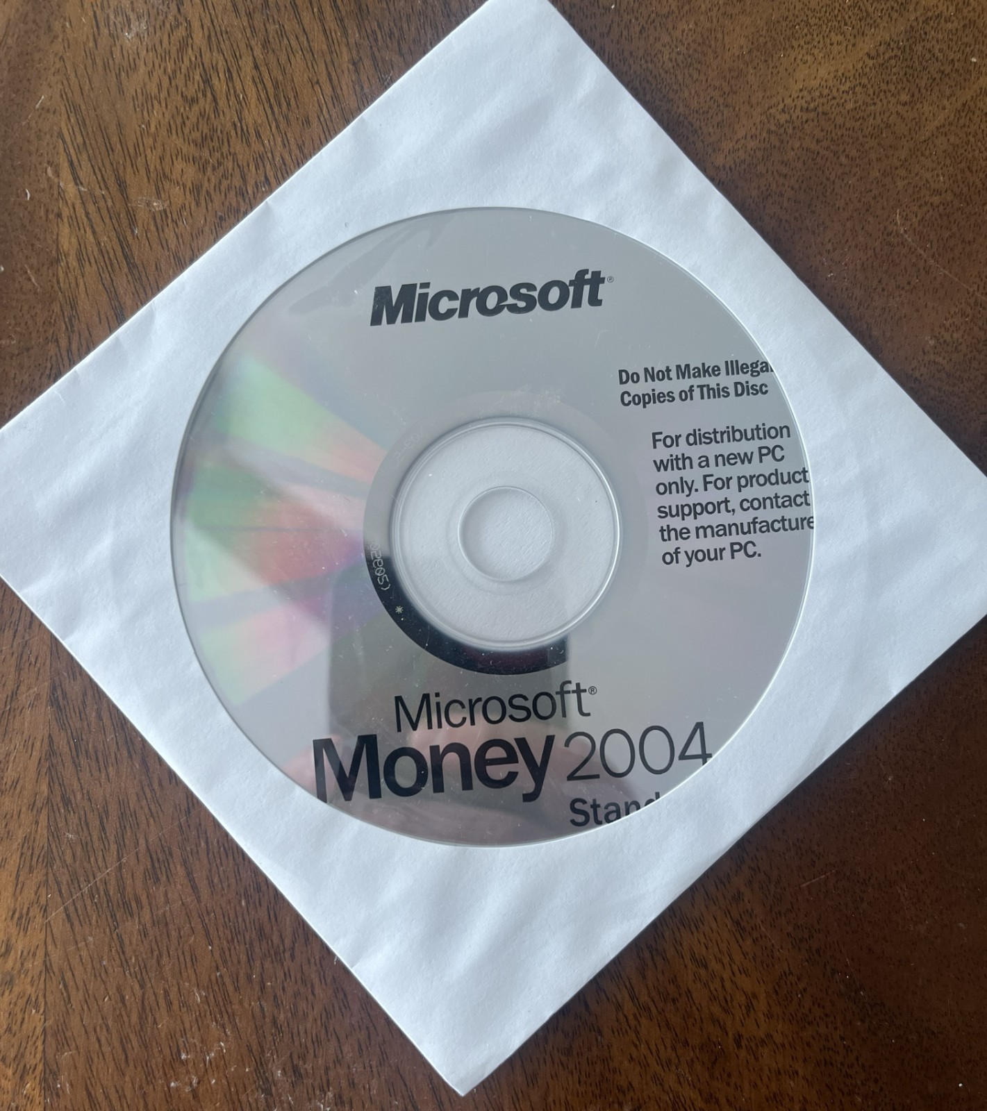 Microsoft Money 2004 Standard OEM CD Dell COA Certificate Authenticity Vintage