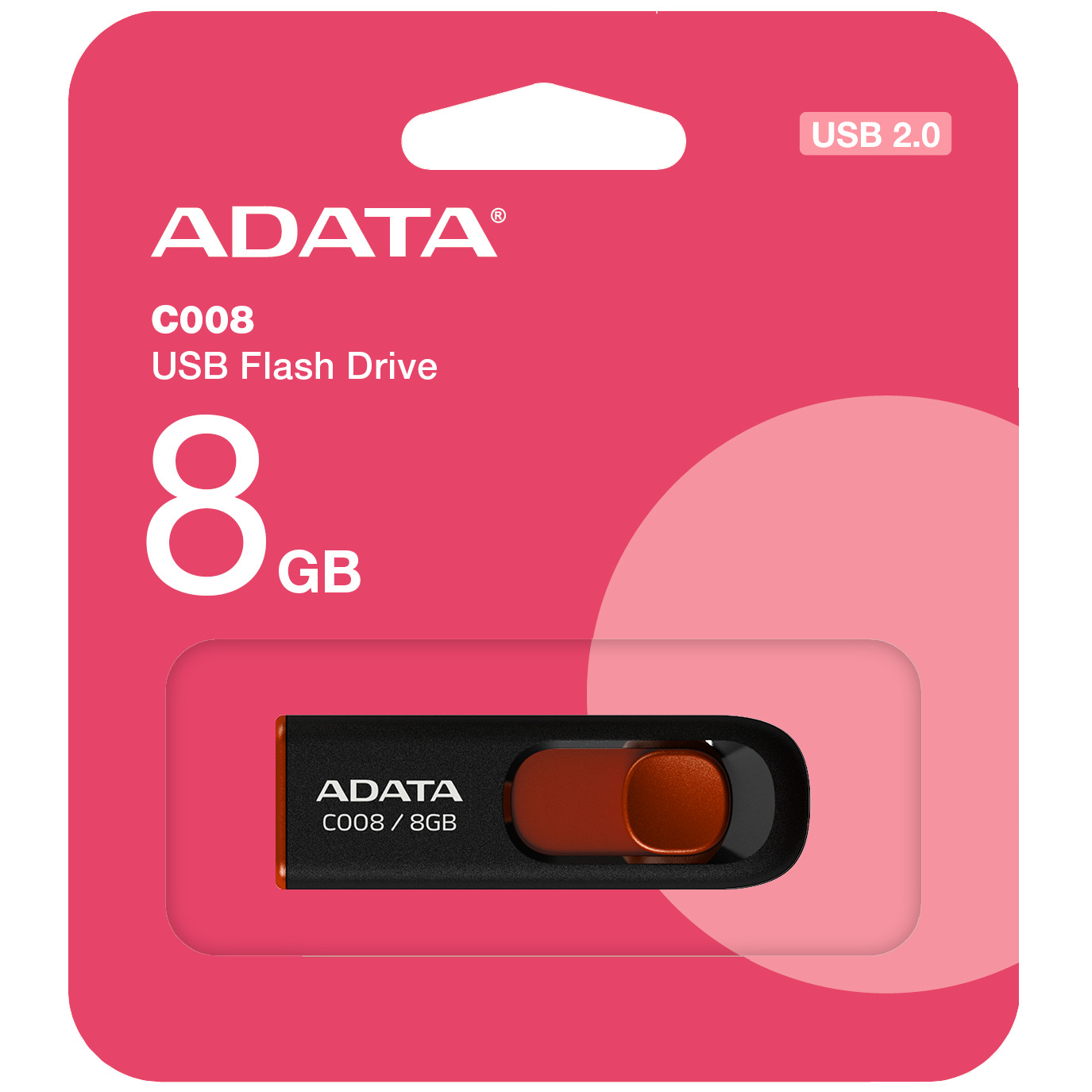 ADATA 8GB C008 Capless Sliding USB Flash Drive