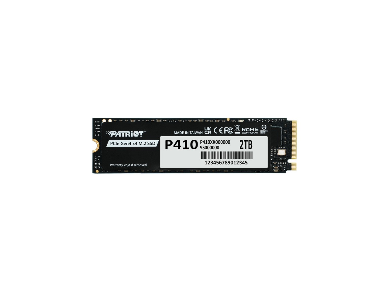Patriot P410 SSD M.2 2280 2TB Gen 4 PCI-Express 4.0 x4 P410P2TBM28H 5,000MB/s