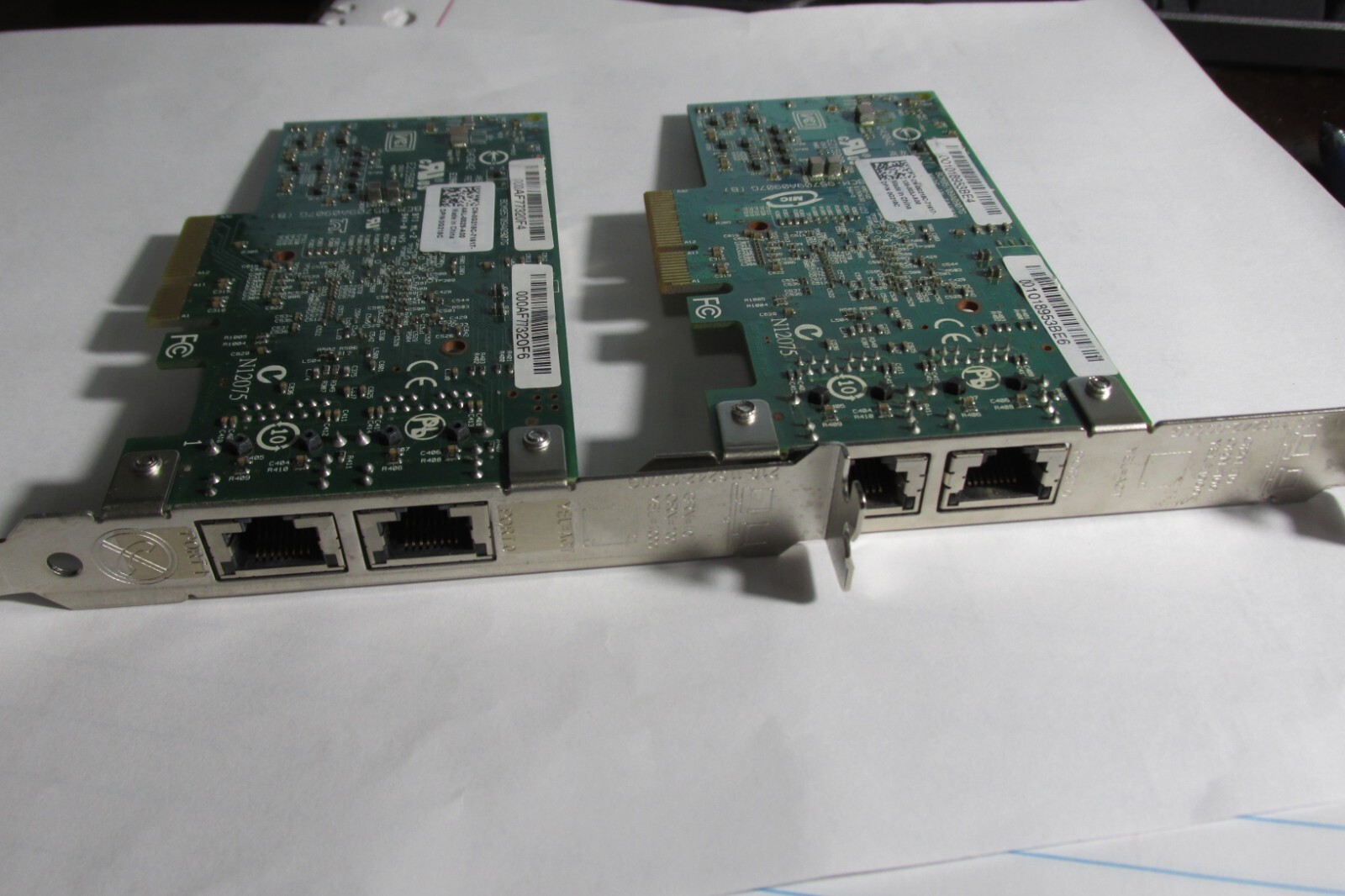 one Dell G218C Broadcom 5709 NetXtreme II Dual Port Gigabit NIC 0G218C