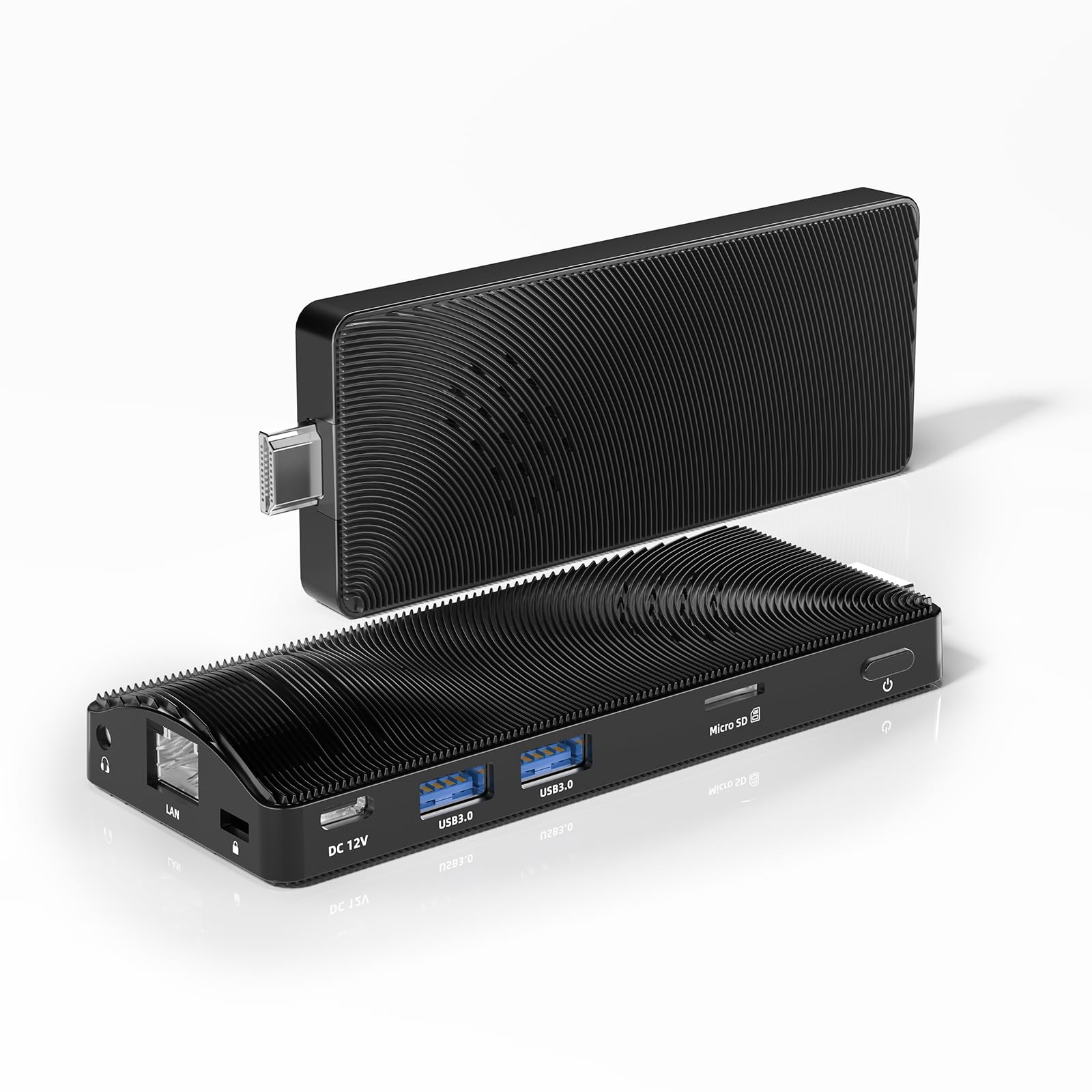 Fanless Mini PC Stick Win 10 Micro Desktop Celeron J3455 4GB 64GB eMMC USB3.0