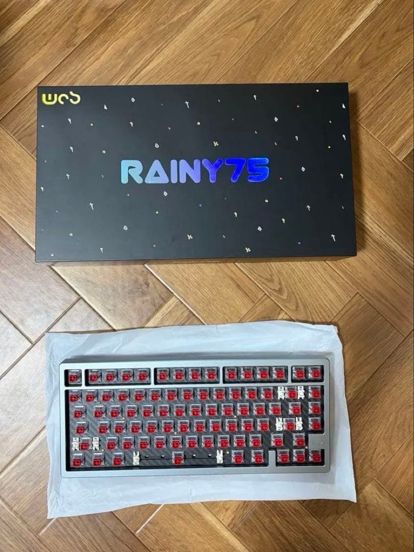 Wobkey Rainy 75 RT Pro Natural Gray 75% Compact Keyboard JP Used