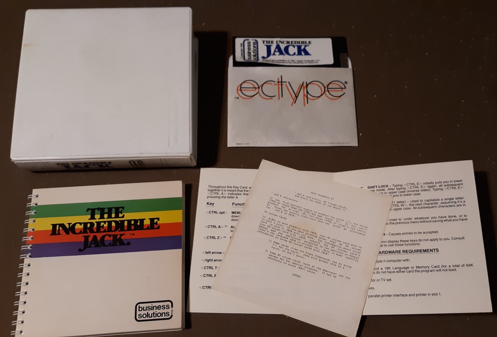 The Incredible Jack by Business Solutions for Apple II+,IIe,IIc,IIgs 1982
