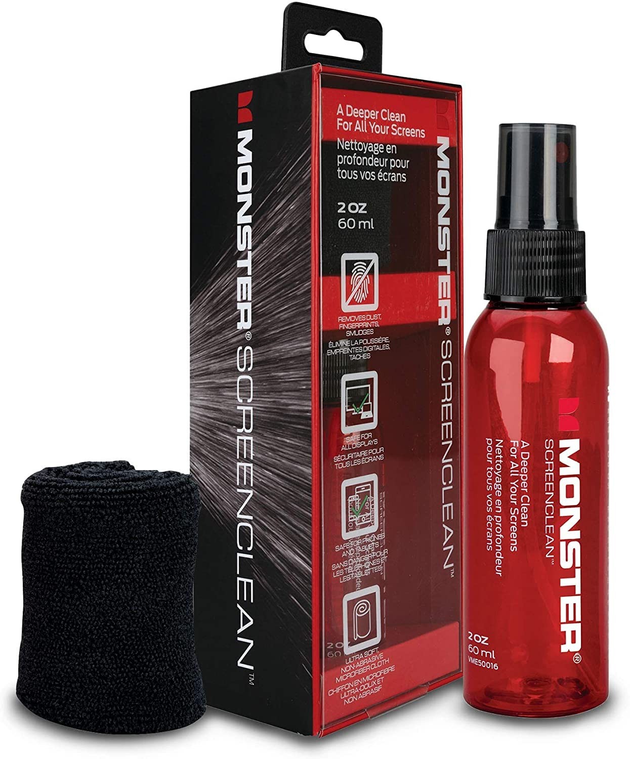 Screen Cleaner Kit with Microfiber Cloth, 60 mL Screen Cleaner Spray for TVs,...